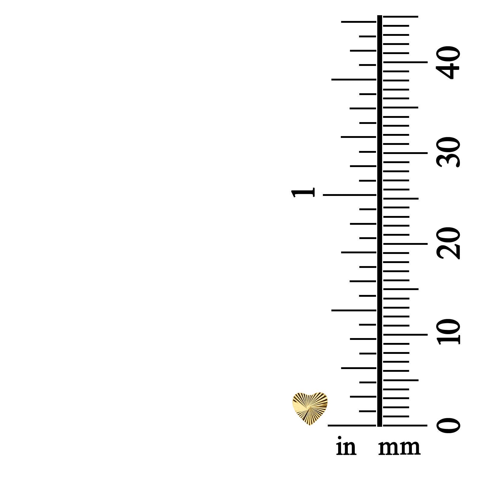 עגילים צמודים מזהב צהוב 14 קראט - לב משמעותי - קטן עגילים צמודים מזהב צהוב 14 קראט - לב משמעותי - קטן