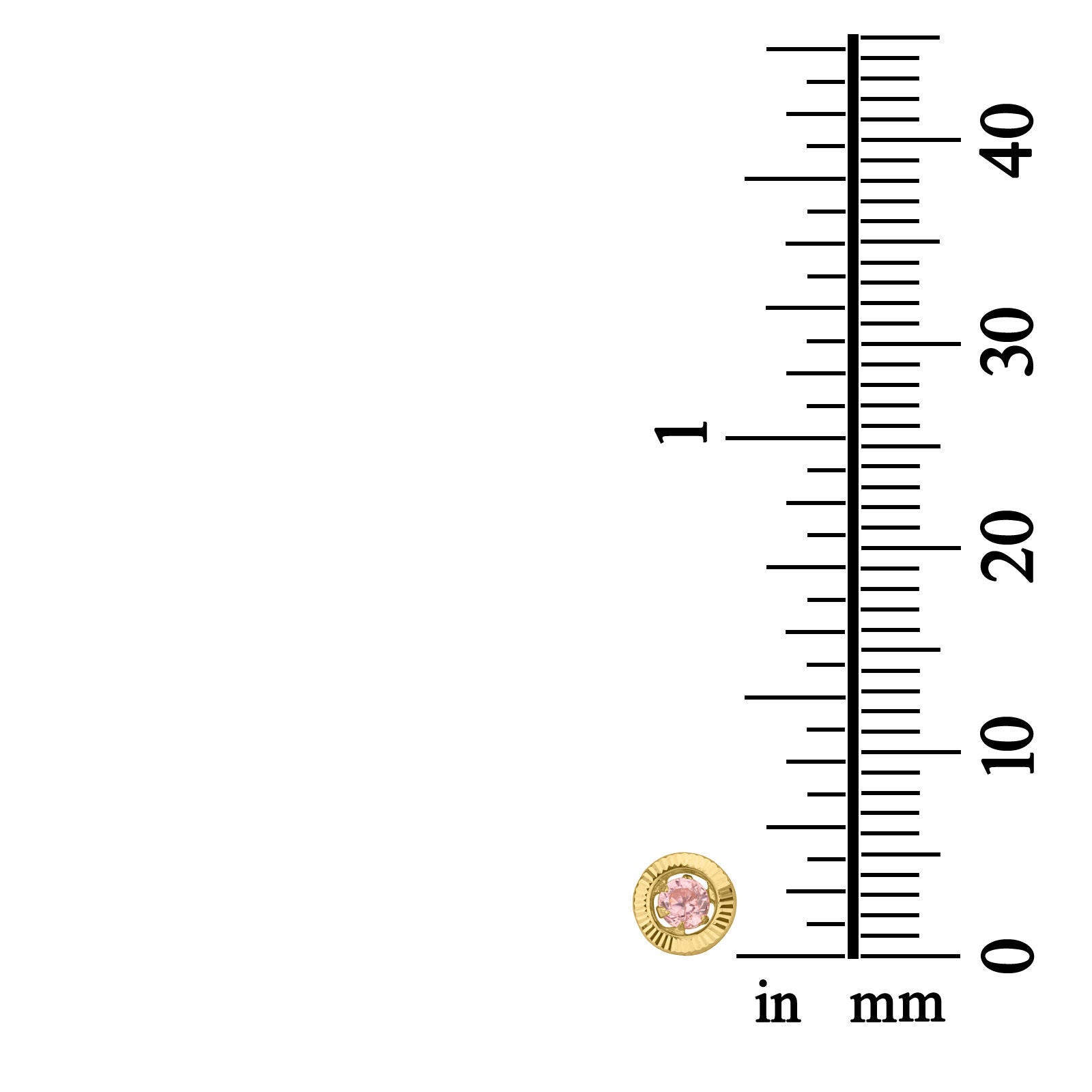 עגילים צמודים מזהב צהוב 14 קראט - עיגול שייני - קטן עגילים צמודים מזהב צהוב 14 קראט - עיגול שייני - קטן