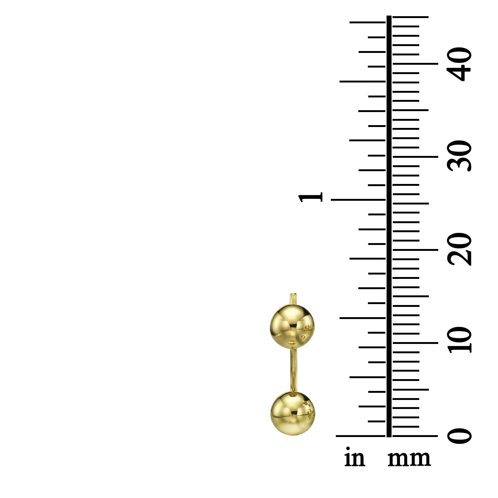 עגילים צמודים מזהב צהוב 14 קראט - טיקה עגילים צמודים מזהב צהוב 14 קראט - טיקה
