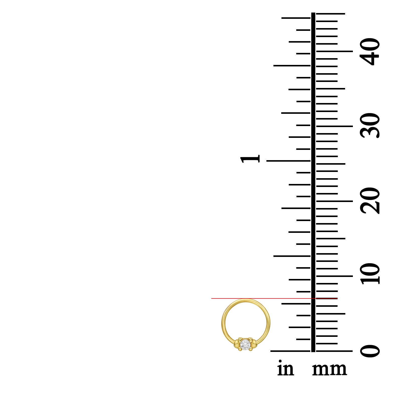 פירסינג לאוזן / לאף מזהב לבן 14 קראט - חישוק קטן עם אבן זירקון פירסינג לאוזן / לאף מזהב לבן 14 קראט - חישוק קטן עם אבן זירקון