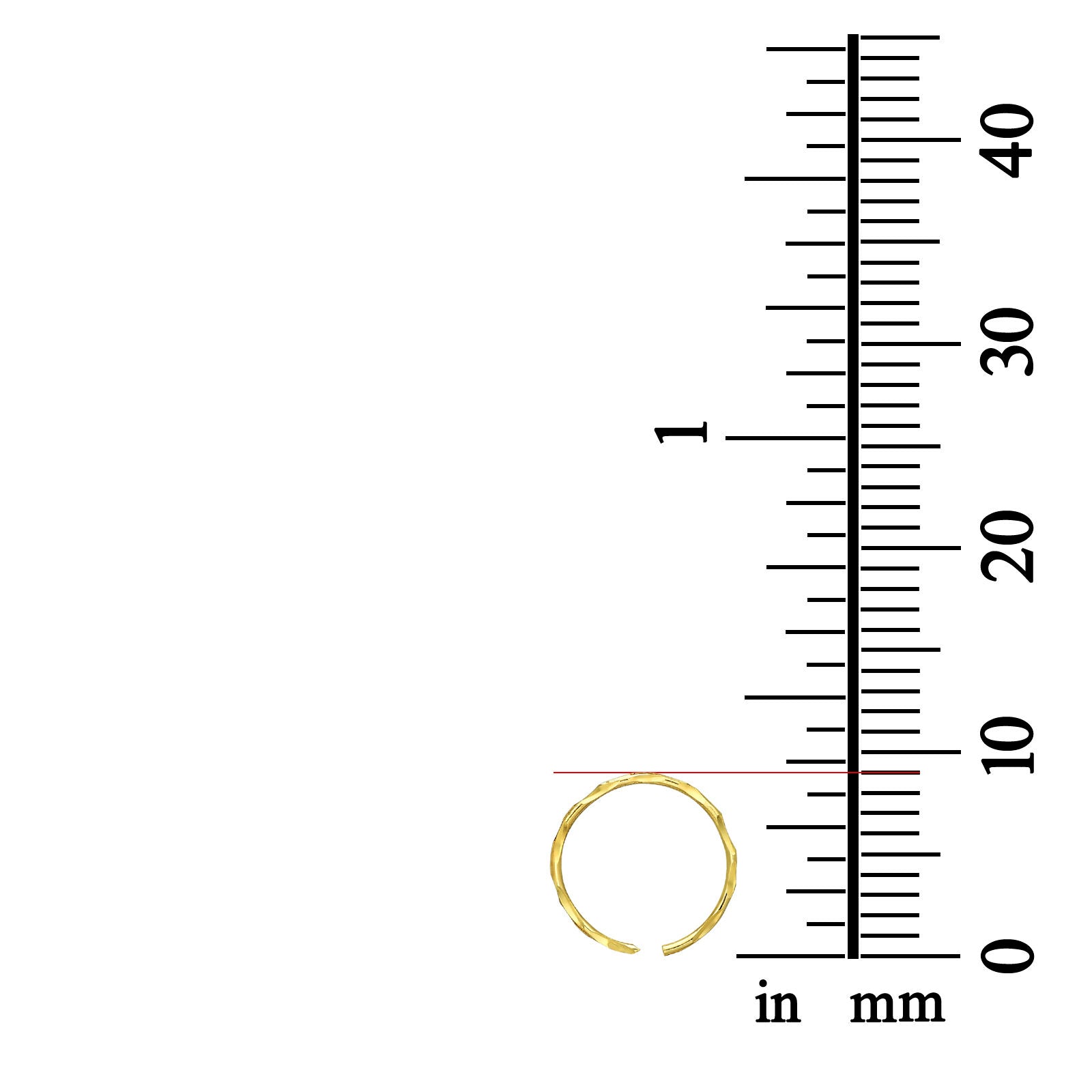 פירסינג לאוזן מזהב ורוד 14 קראט - חישוק פירסינג לאוזן מזהב ורוד 14 קראט - חישוק