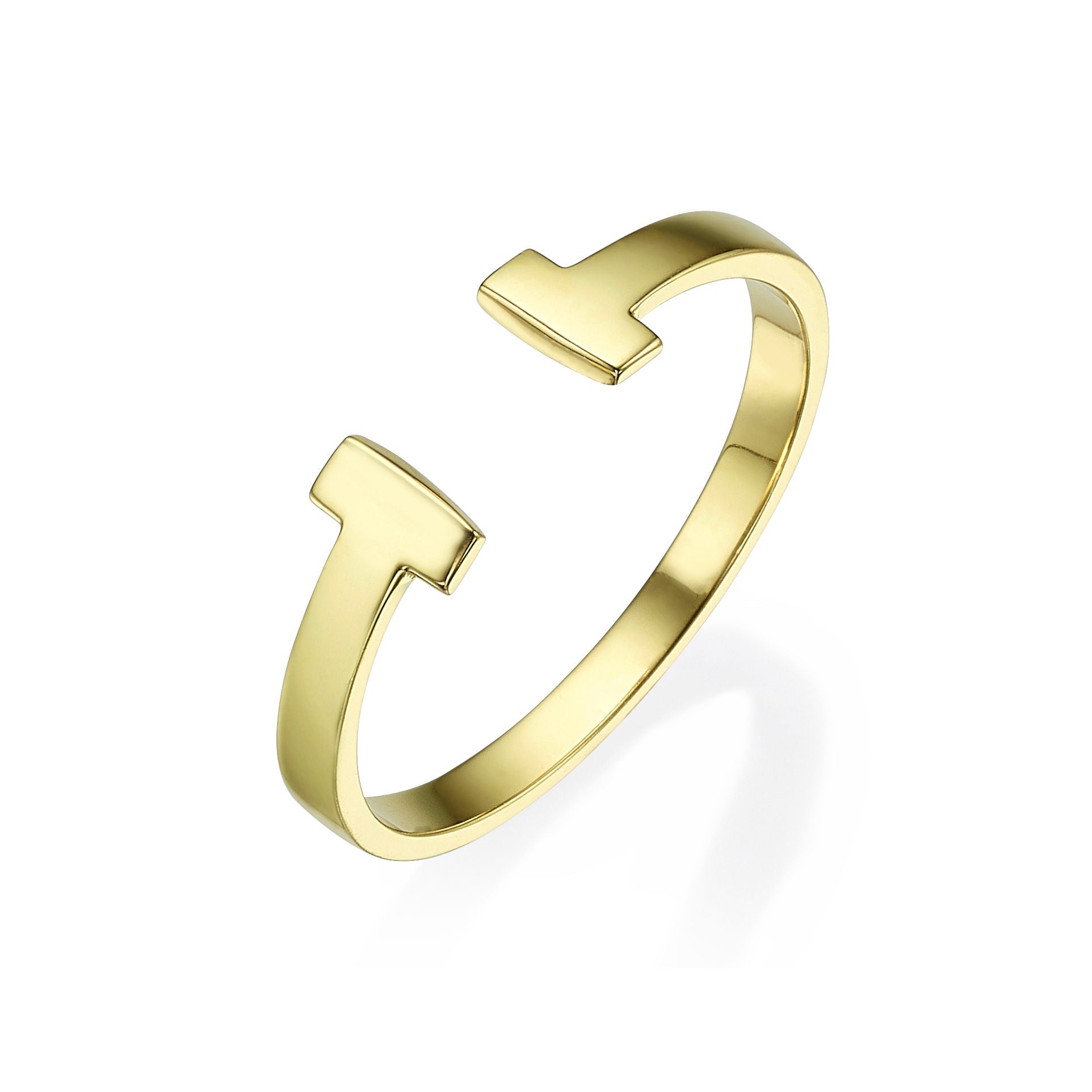 טבעת פתוחה מזהב צהוב 14 קראט - רובין טבעת פתוחה מזהב צהוב 14 קראט - רובין