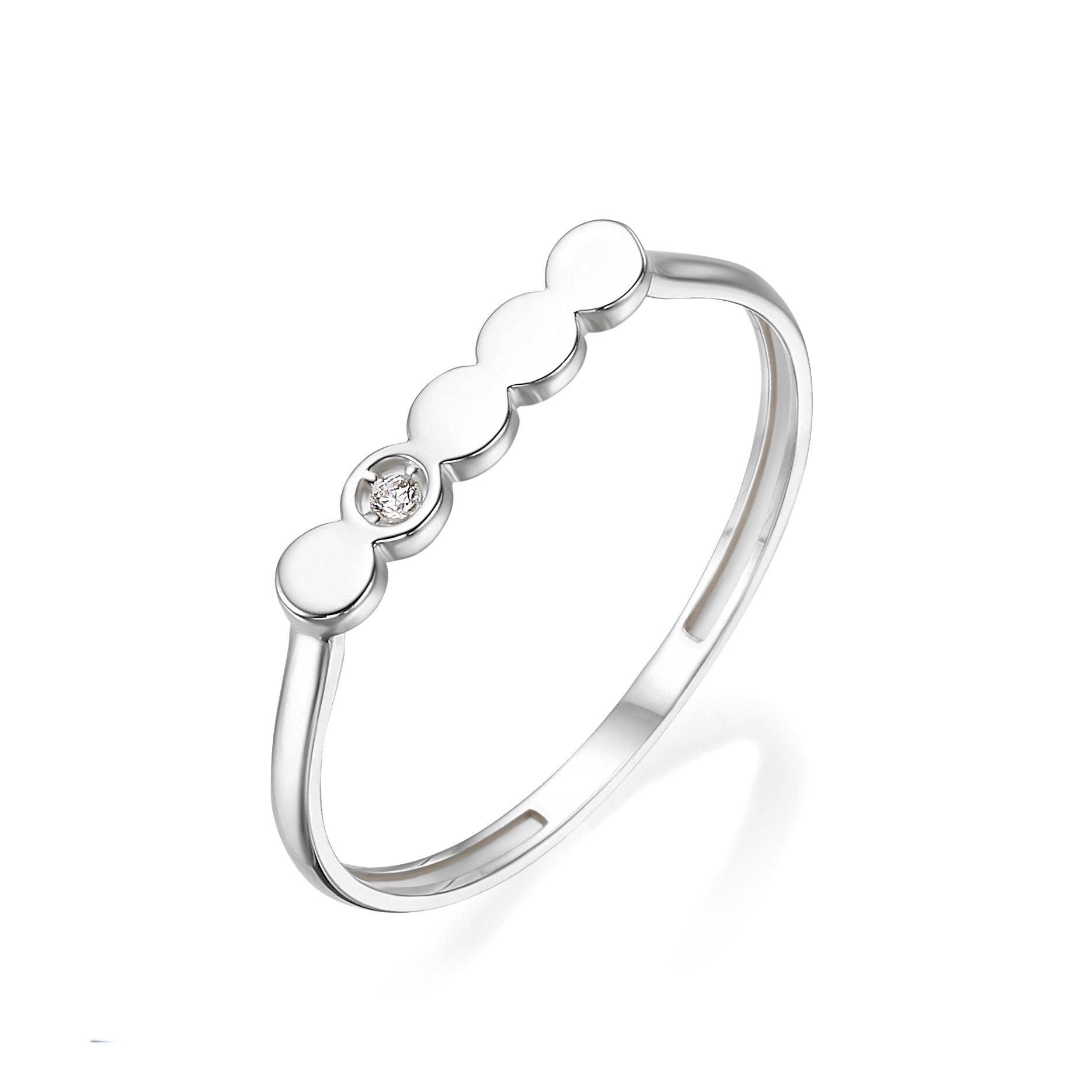 טבעת מזהב לבן 14 קראט - ניקול טבעת מזהב לבן 14 קראט - ניקול