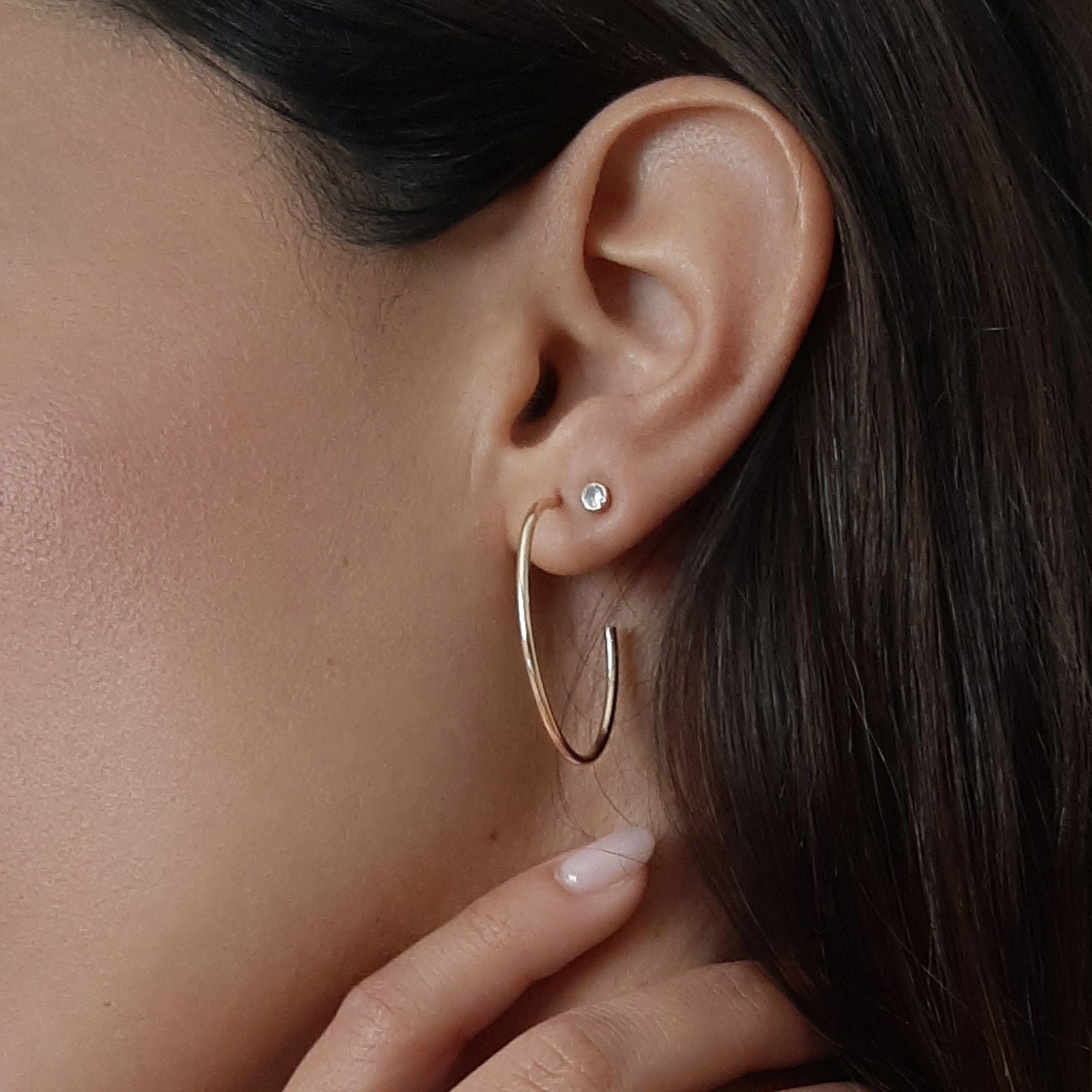 עגילים מזהב צהוב 14 קראט - ריו עגילים מזהב צהוב 14 קראט - ריו