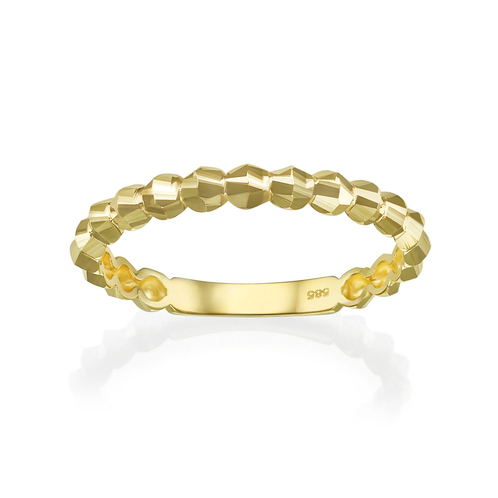 טבעת מזהב צהוב 14 קראט - שר טבעת מזהב צהוב 14 קראט - שר