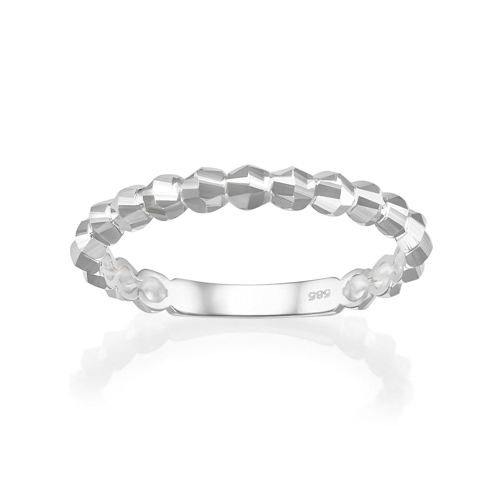 טבעת מזהב לבן 14 קראט - שר טבעת מזהב לבן 14 קראט - שר