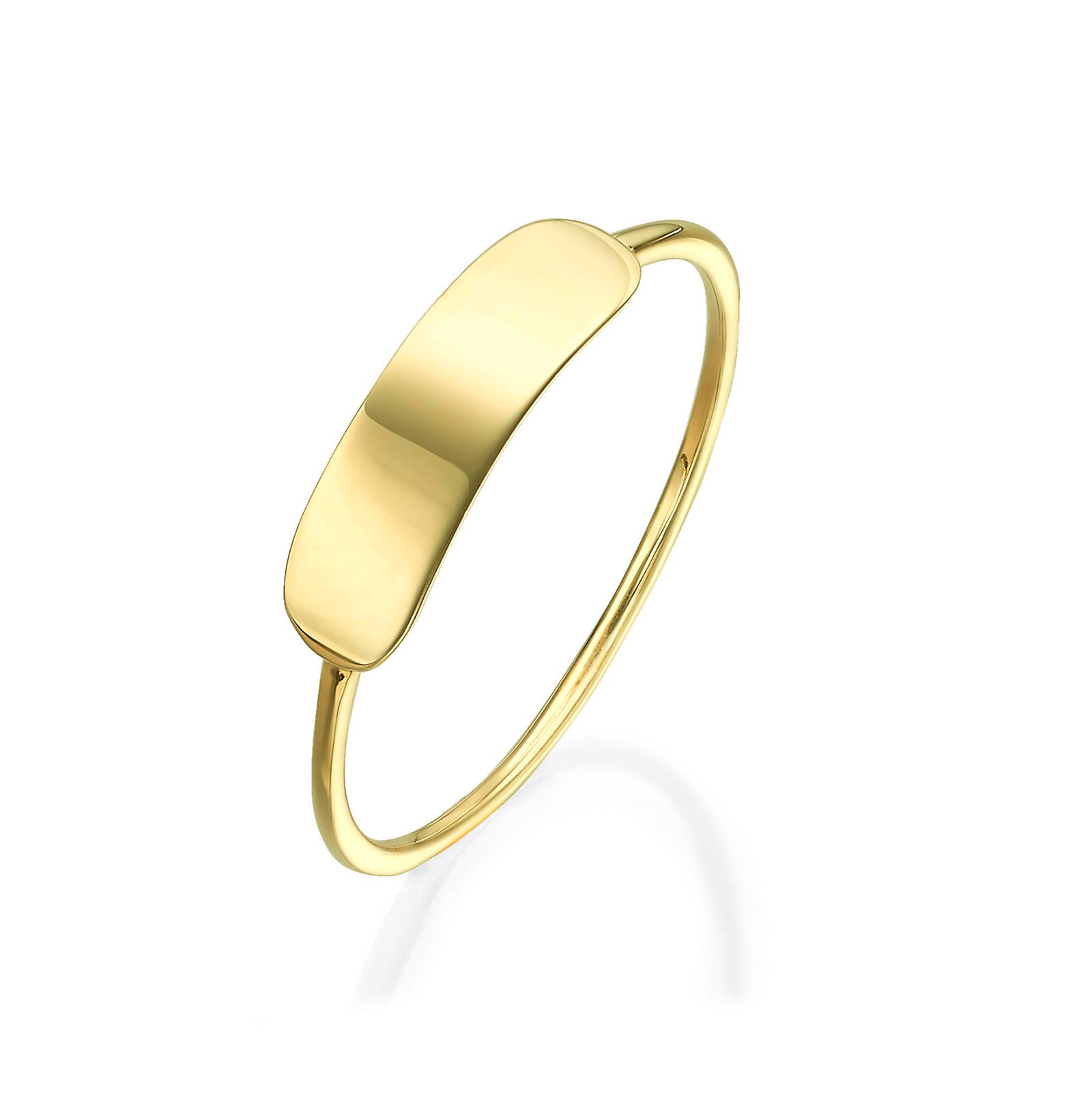 טבעת לאישה מזהב צהוב 14 קראט - חותם טורינו טבעת לאישה מזהב צהוב 14 קראט - חותם טורינו