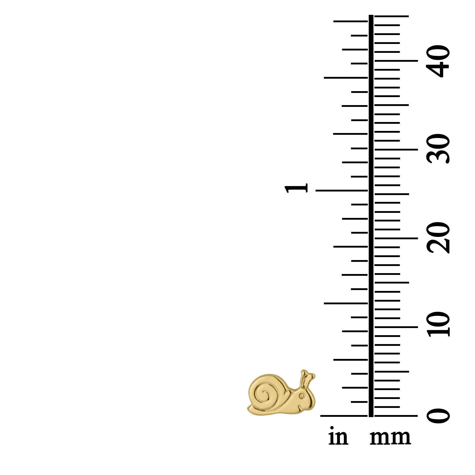 עגילים צמודים מזהב צהוב 14 קראט - שבלול חייכן עגילים צמודים מזהב צהוב 14 קראט - שבלול חייכן