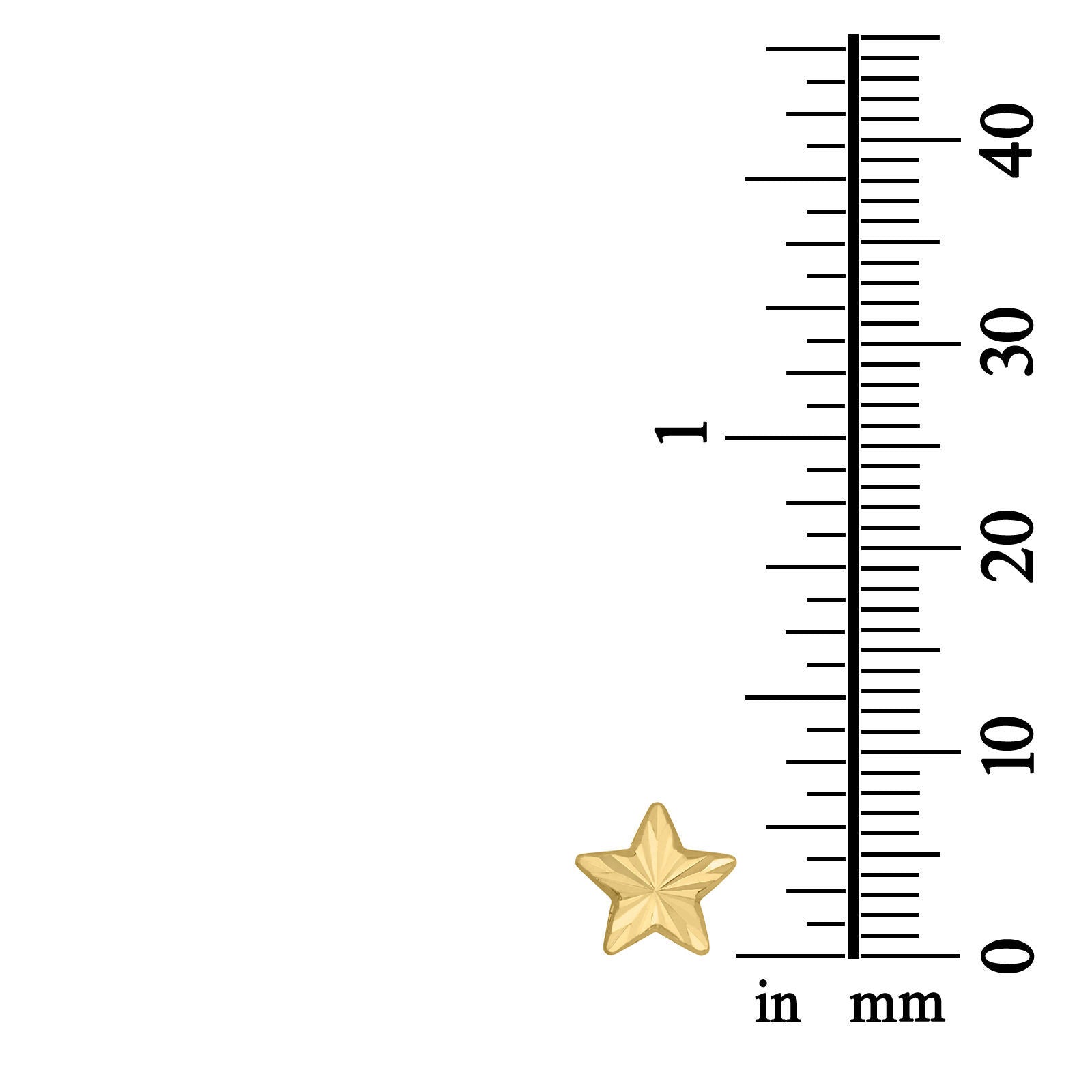 עגילים צמודים מזהב צהוב 14 קראט - כוכב נוגה עגילים צמודים מזהב צהוב 14 קראט - כוכב נוגה