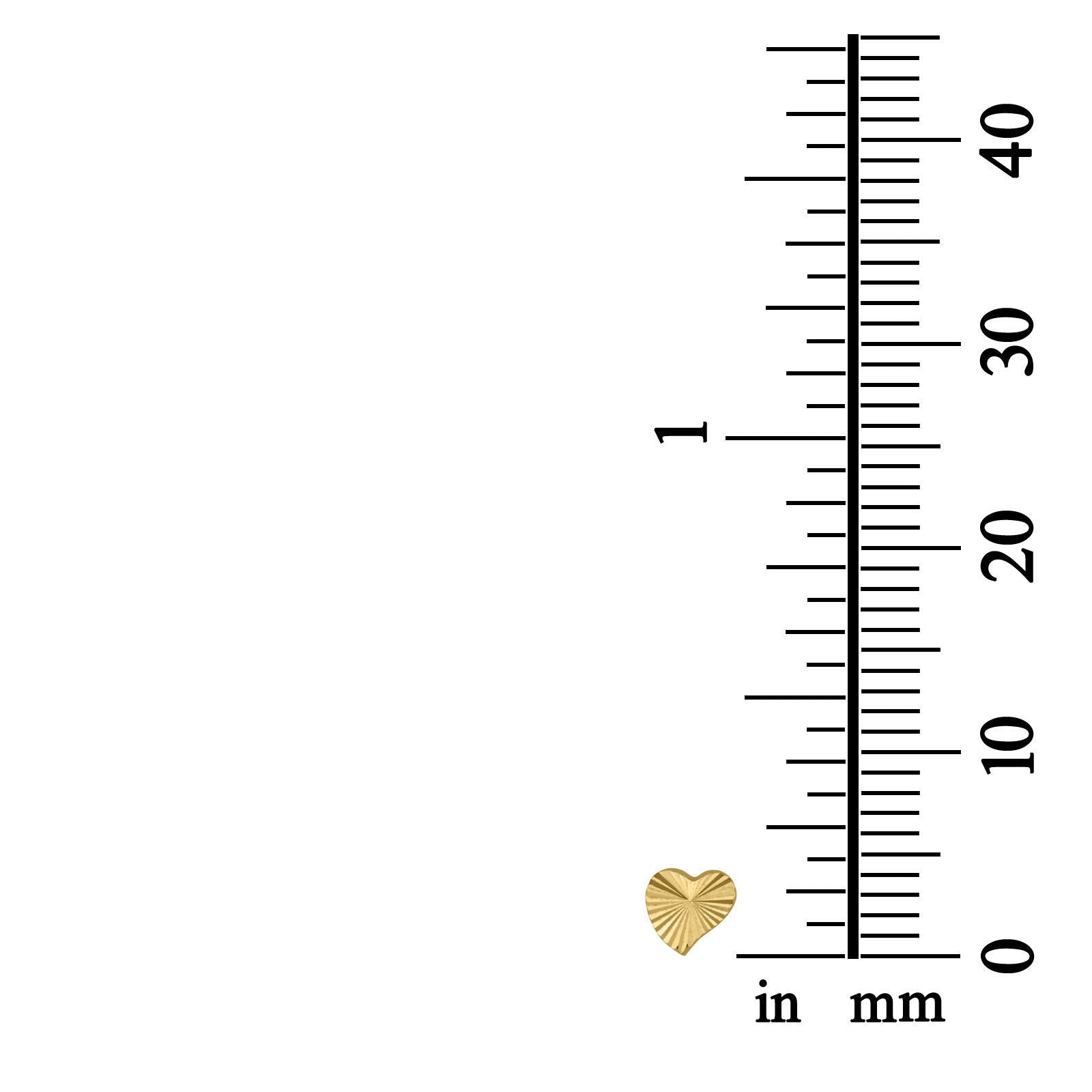 עגילים צמודים מזהב צהוב 14 קראט - לב משמעותי עגילים צמודים מזהב צהוב 14 קראט - לב משמעותי