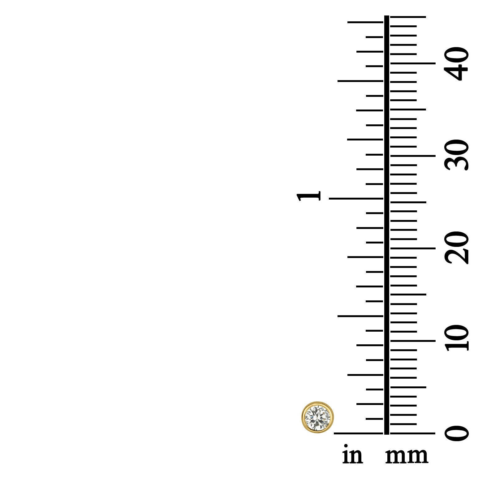 עגילים צמודים מזהב צהוב 14 קראט - עיגול מלכית עגילים צמודים מזהב צהוב 14 קראט - עיגול מלכית