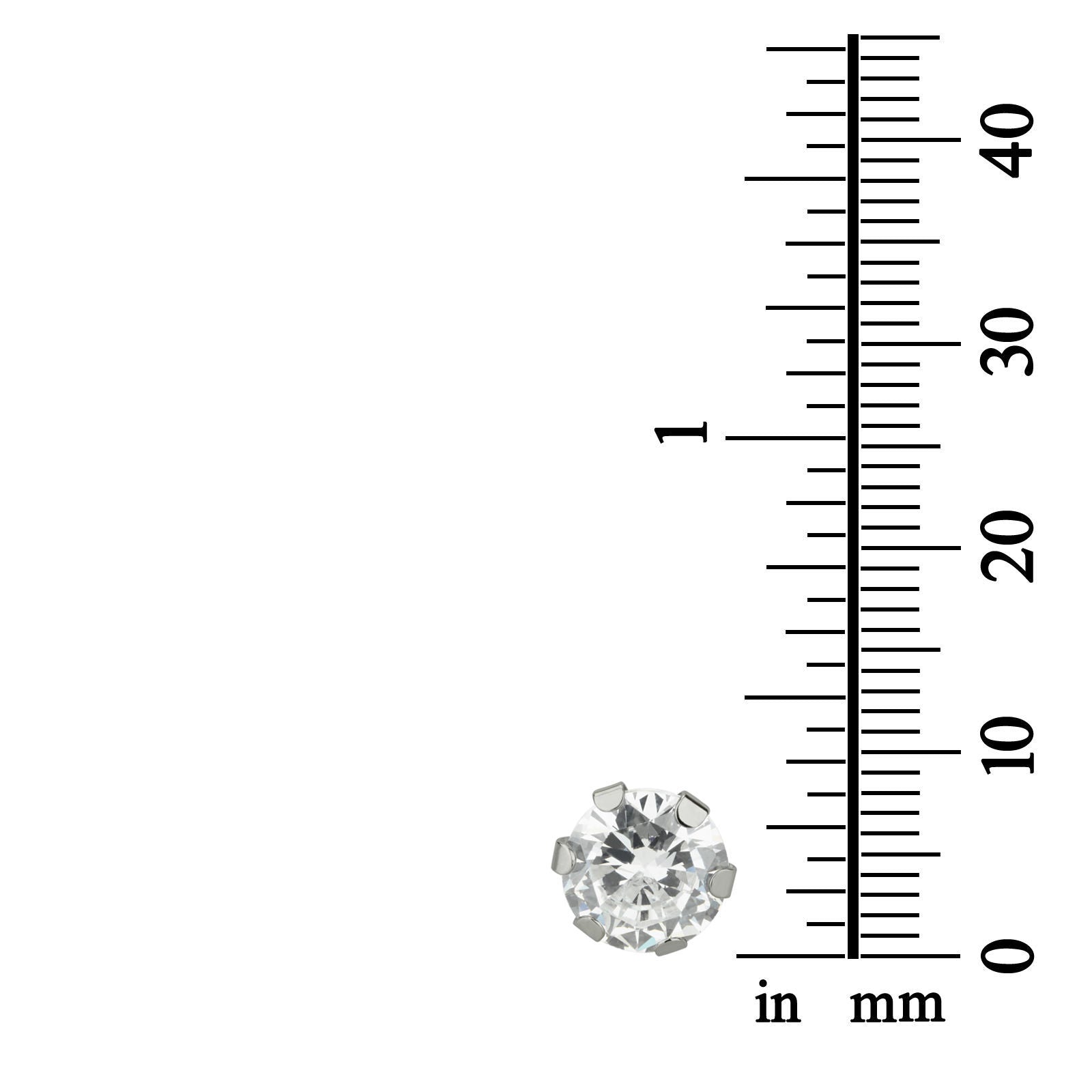 עגילים צמודים מזהב לבן 14 קראט - עיגול דיאנה עגילים צמודים מזהב לבן 14 קראט - עיגול דיאנה