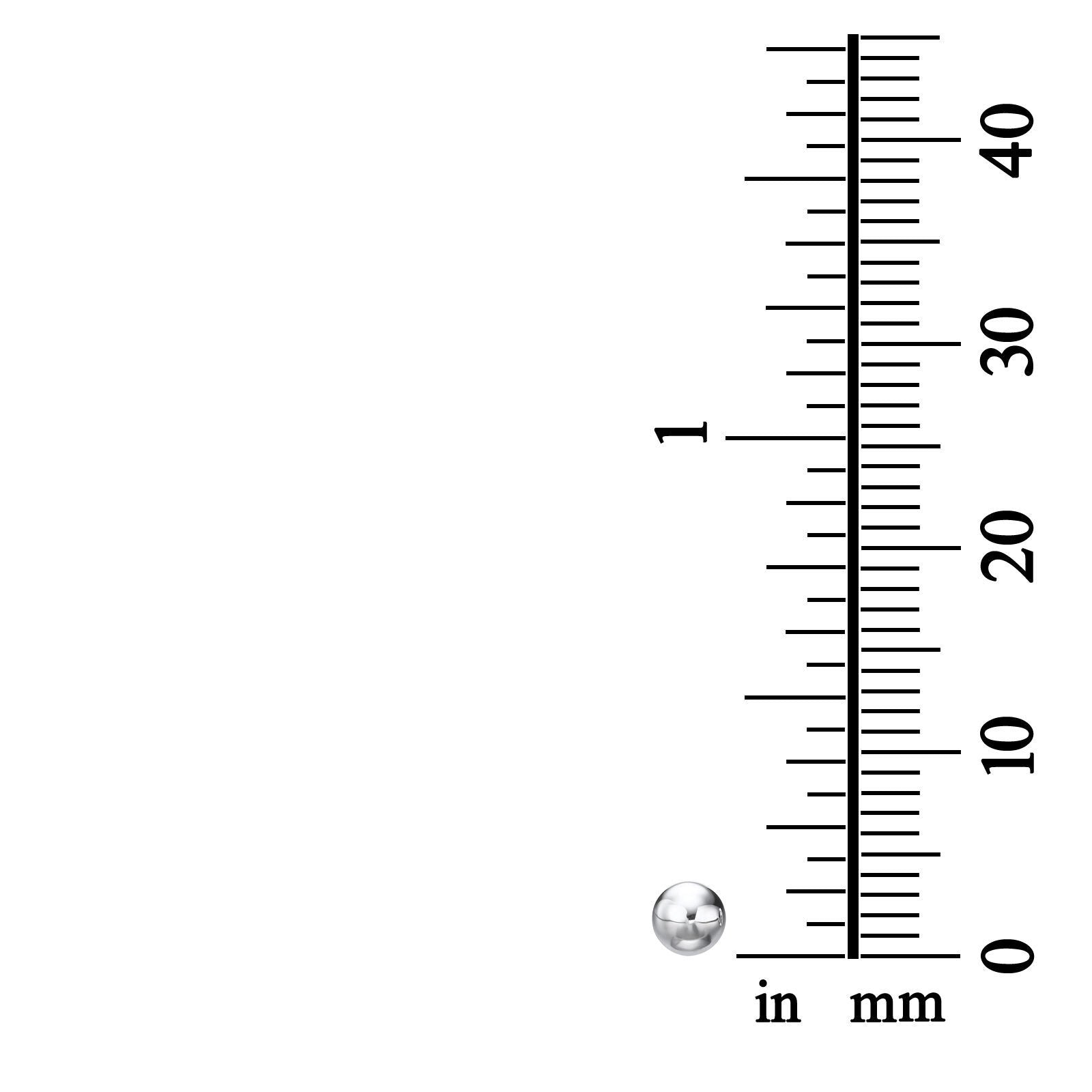 עגילים צמודים מזהב לבן 14 קראט - עיגול קלאסי עגילים צמודים מזהב לבן 14 קראט - עיגול קלאסי