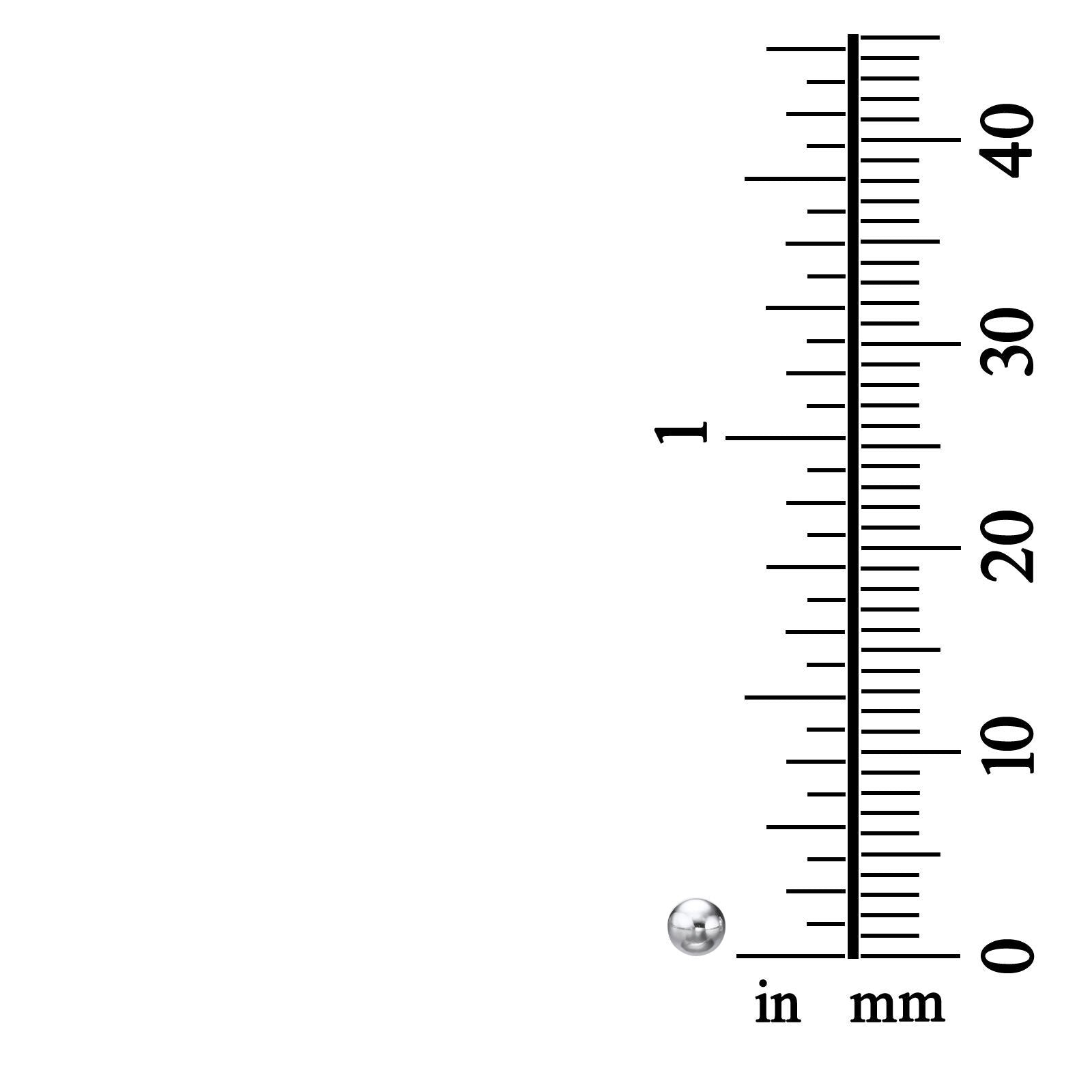עגילים צמודים מזהב לבן 14 קראט - עיגול קלאסי - קטן עגילים צמודים מזהב לבן 14 קראט - עיגול קלאסי - קטן