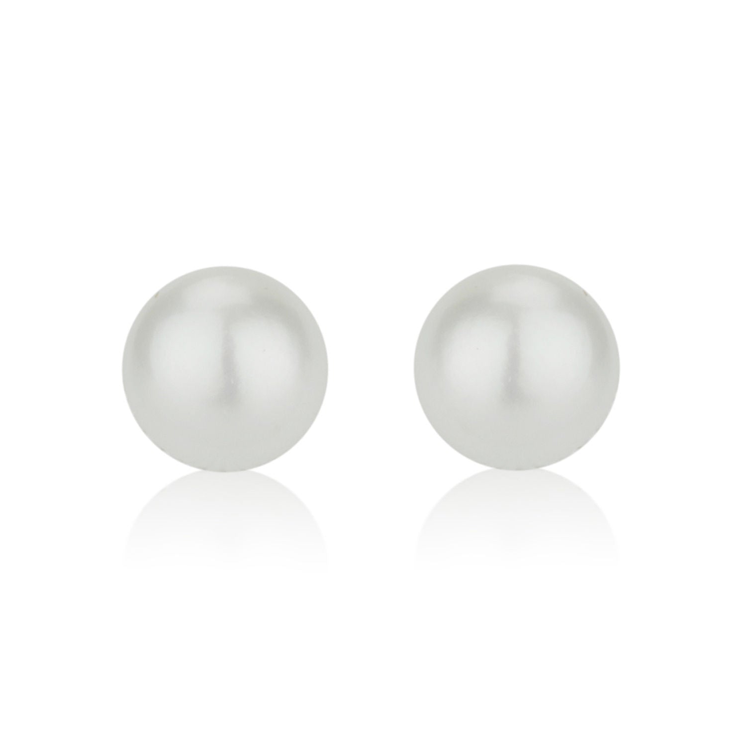 עגילים צמודים מזהב צהוב 14 קראט - פנינה קלאסי עגילים צמודים מזהב צהוב 14 קראט - פנינה קלאסי