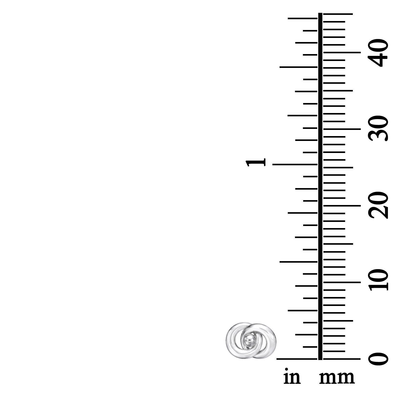עגילים צמודים מזהב לבן 14 קראט - עיגולים משתלבים עגילים צמודים מזהב לבן 14 קראט - עיגולים משתלבים