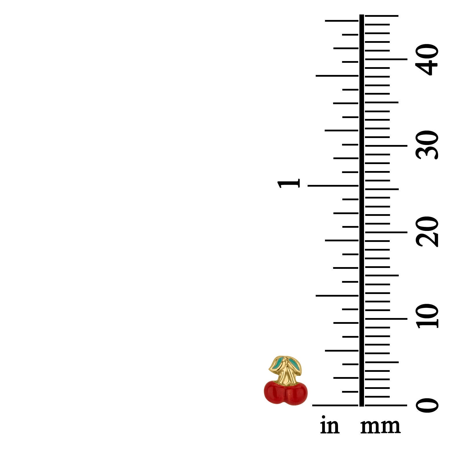 עגילים צמודים מזהב צהוב 14 קראט - דובדבן משמח עגילים צמודים מזהב צהוב 14 קראט - דובדבן משמח