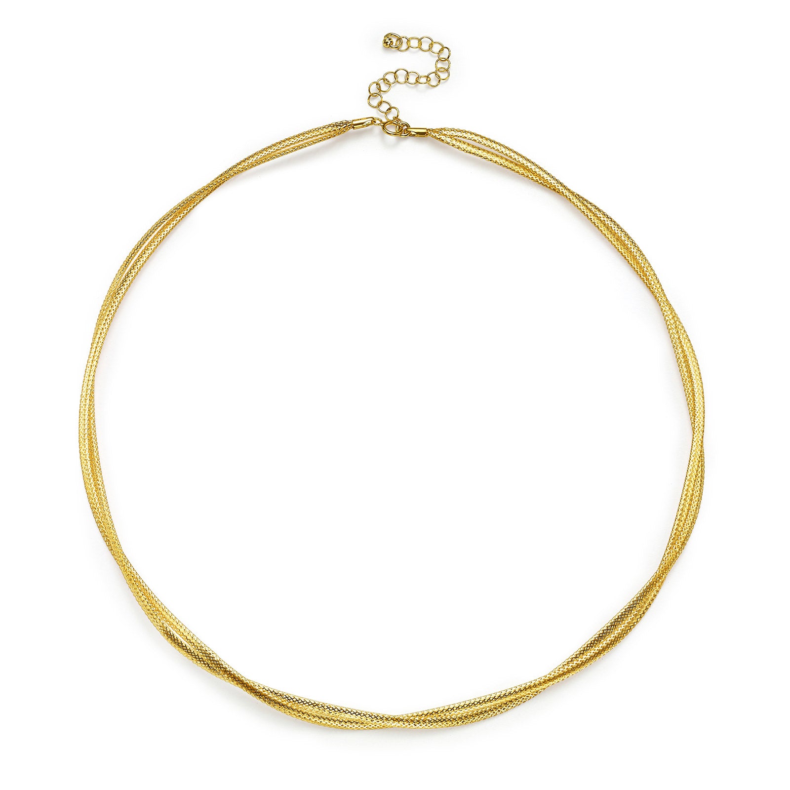 שרשרת קולר לאישה מזהב צהוב 14 קראט - ליליאן משולבת שרשרת קולר לאישה מזהב צהוב 14 קראט - ליליאן משולבת