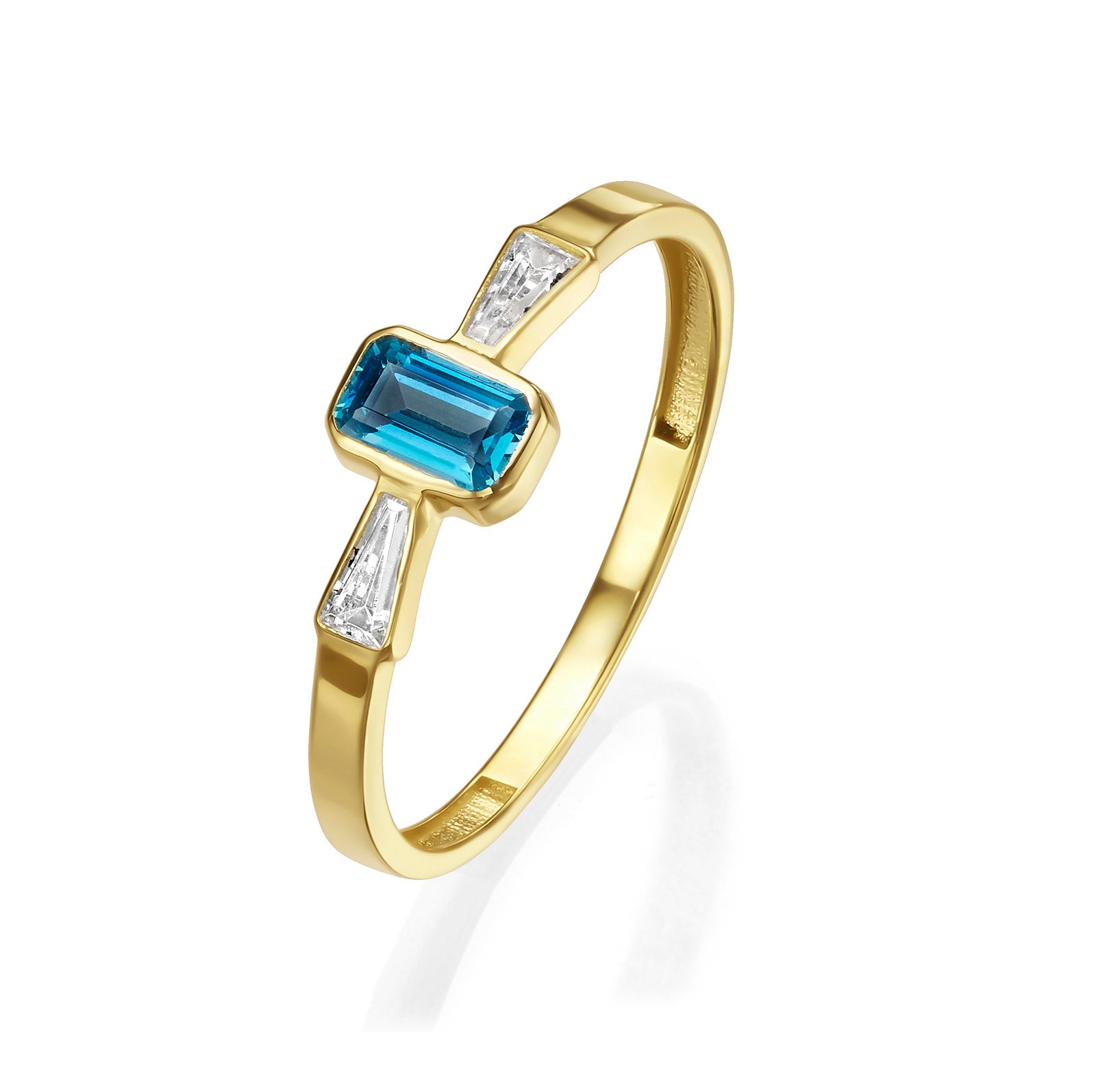 טבעת לנשים מזהב צהוב 14 קראט - היילי טבעת לנשים מזהב צהוב 14 קראט - היילי