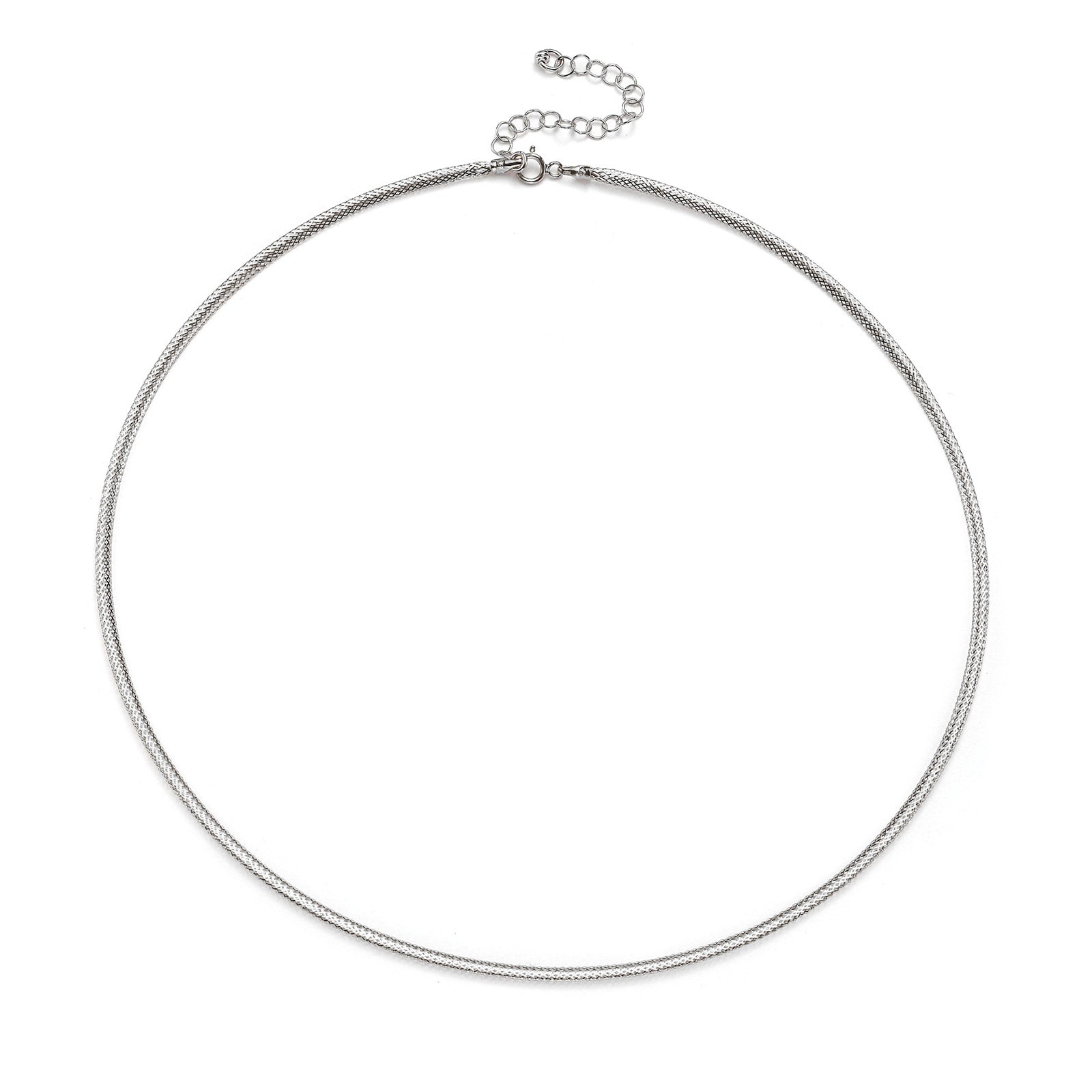 שרשרת קולר לאישה מזהב לבן 14 קראט - ליליאן שרשרת קולר לאישה מזהב לבן 14 קראט - ליליאן