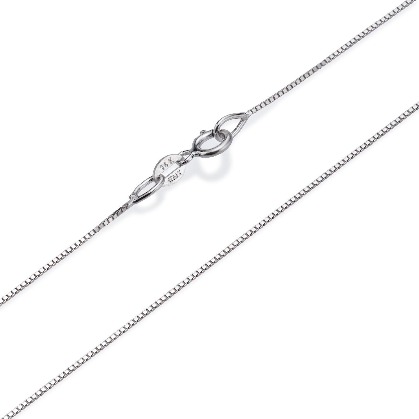 שרשרת ונציה זהב לבן 14 קראט, 0.53 מ"מ עובי שרשרת ונציה זהב לבן 14 קראט, 0.53 מ"מ עובי