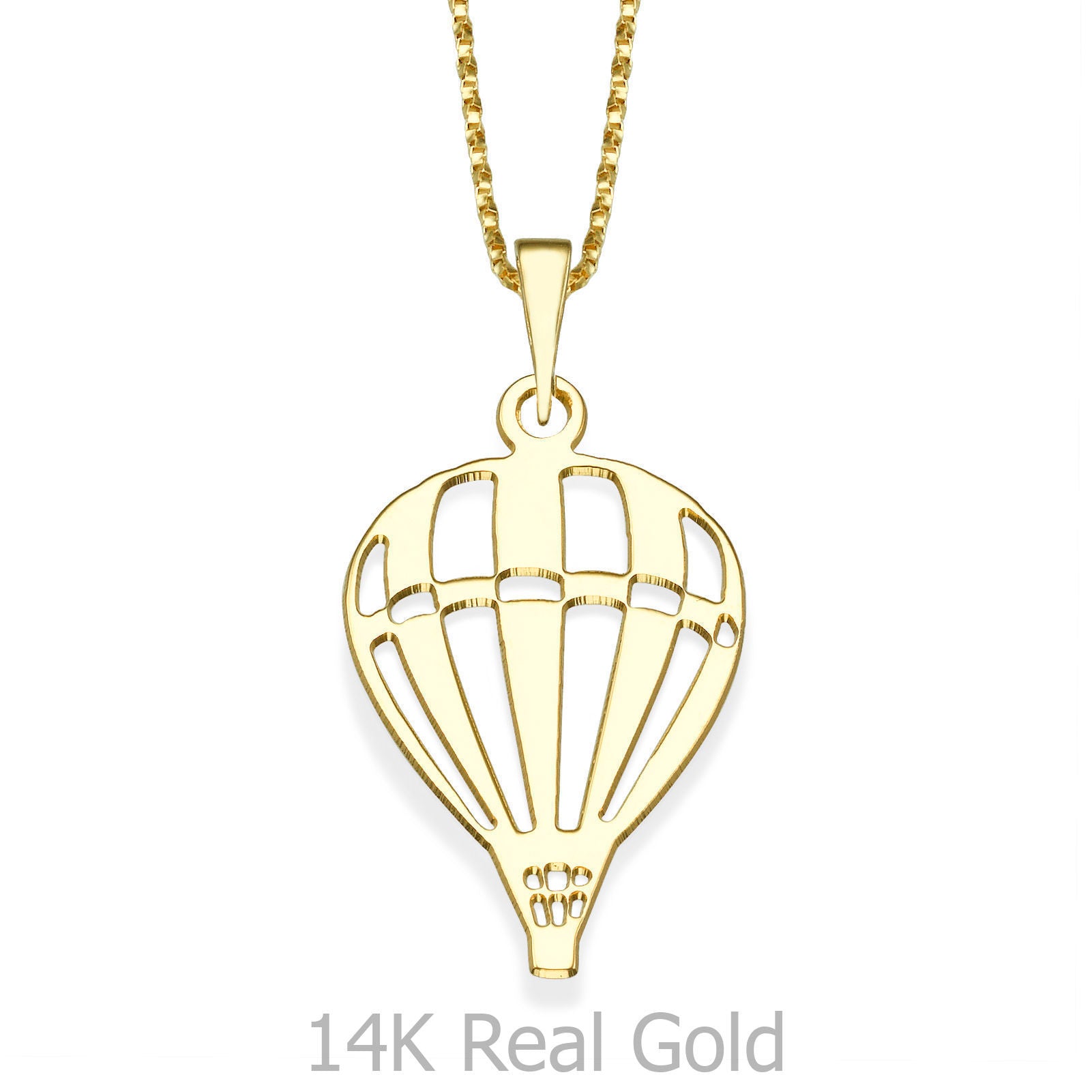 תליון ושרשרת מזהב צהוב 14 קראט - כדור פורח תליון ושרשרת מזהב צהוב 14 קראט - כדור פורח