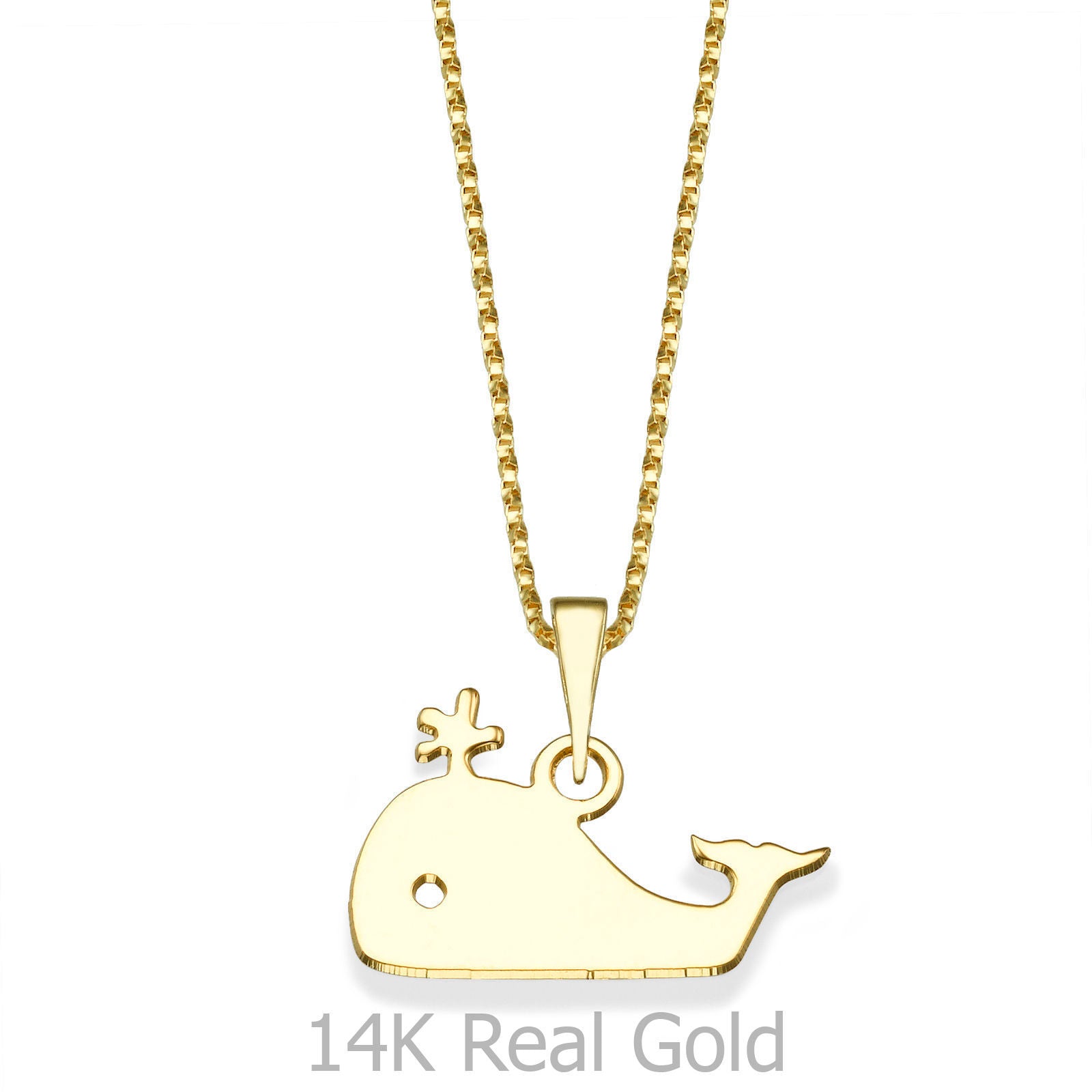 תליון ושרשרת מזהב צהוב 14 קראט - דג הזהב תליון ושרשרת מזהב צהוב 14 קראט - דג הזהב