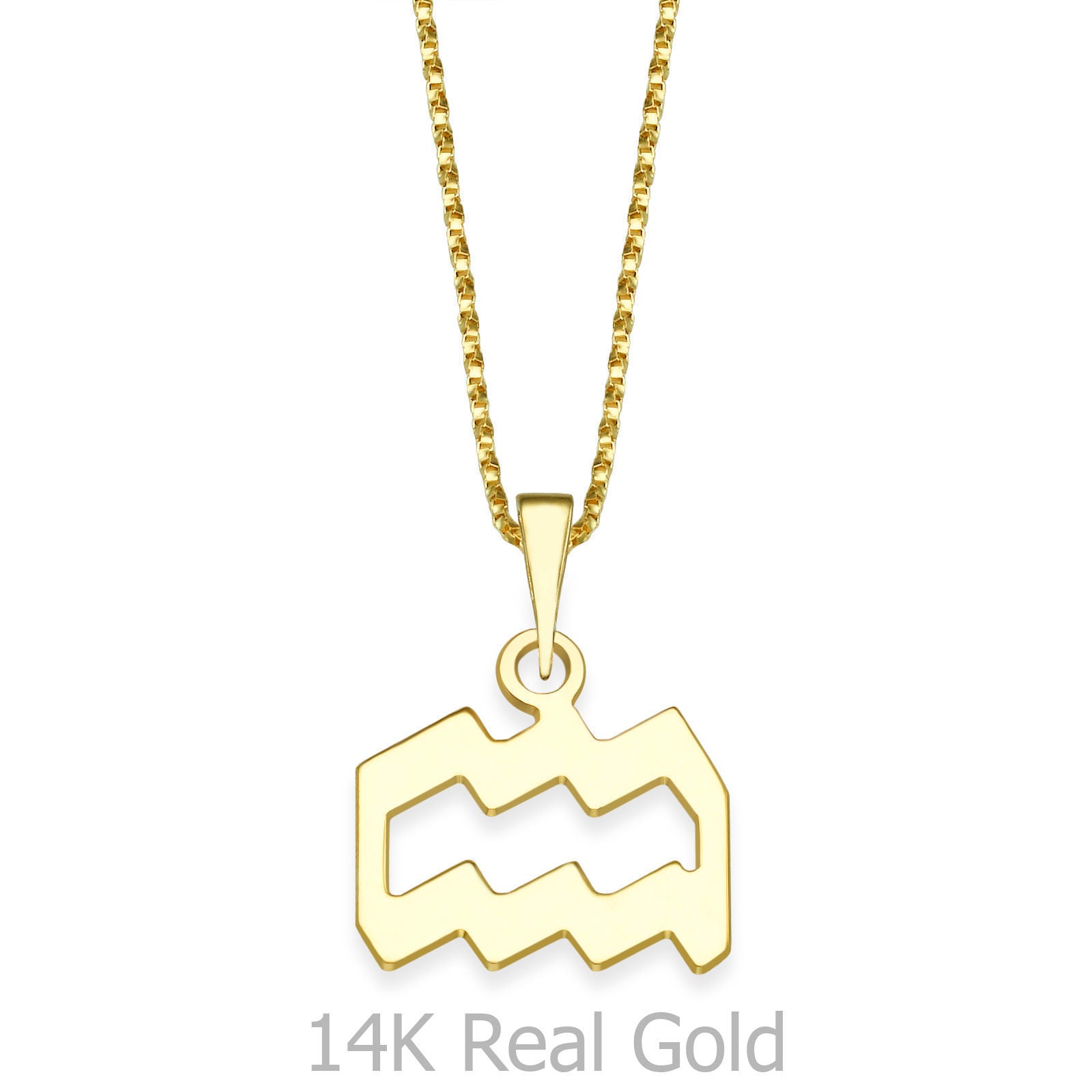 תליון ושרשרת מזהב צהוב 14 קראט - דלי תליון ושרשרת מזהב צהוב 14 קראט - דלי