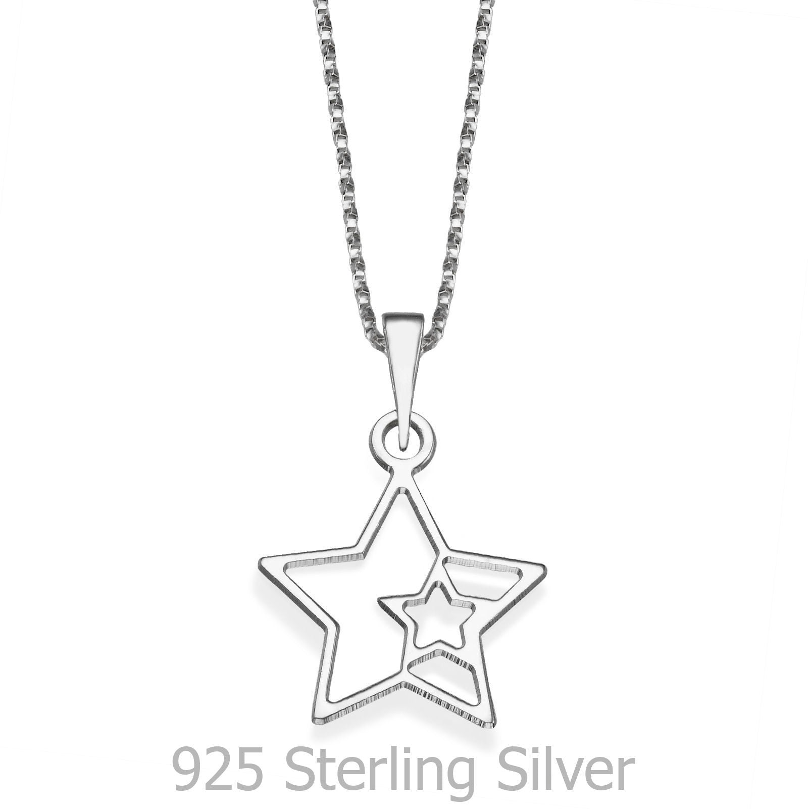 תליון ושרשרת מכסף אמיתי 925 - כוכב נולד תליון ושרשרת מכסף אמיתי 925 - כוכב נולד