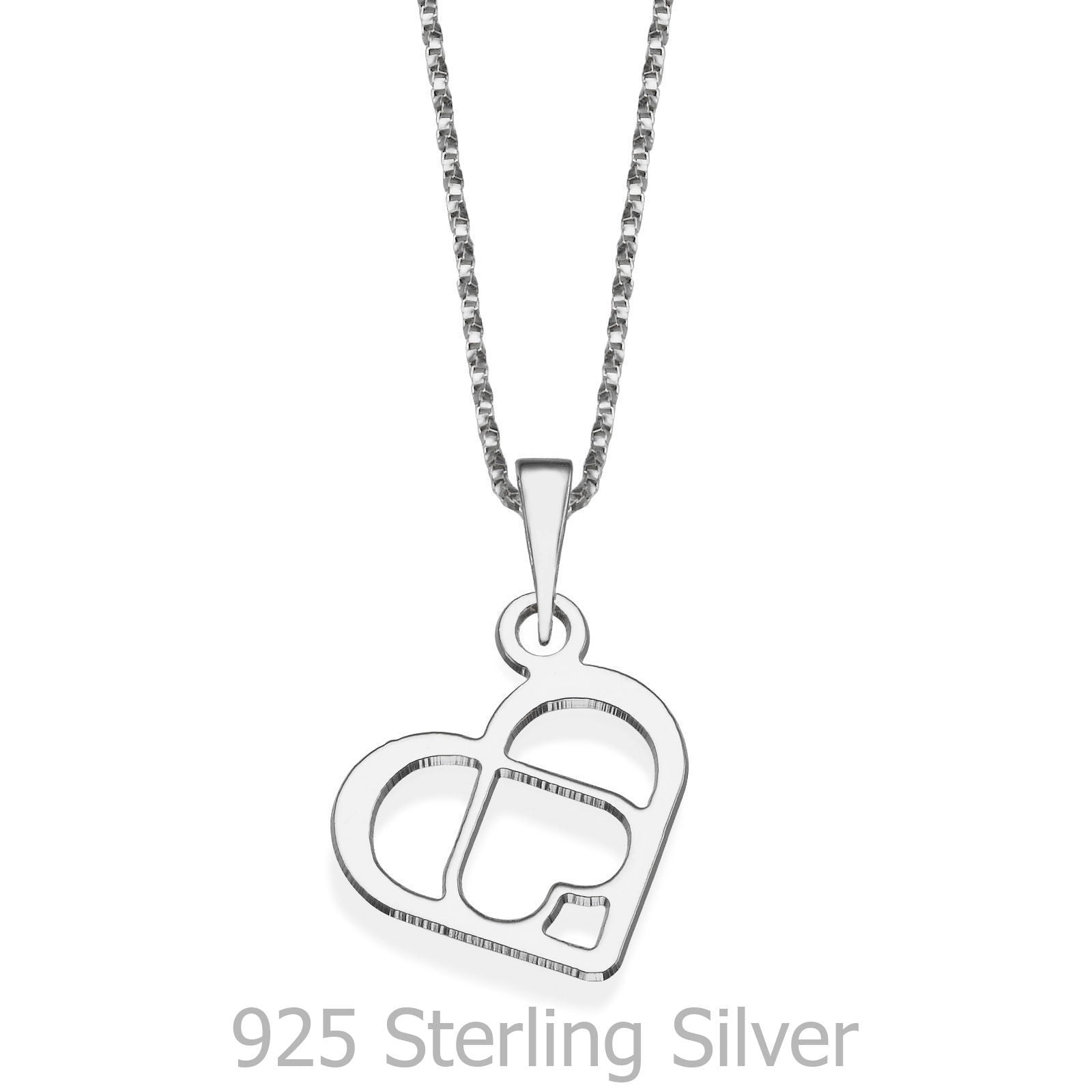 תליון ושרשרת מכסף אמיתי 925 - לבבות אוהבים תליון ושרשרת מכסף אמיתי 925 - לבבות אוהבים