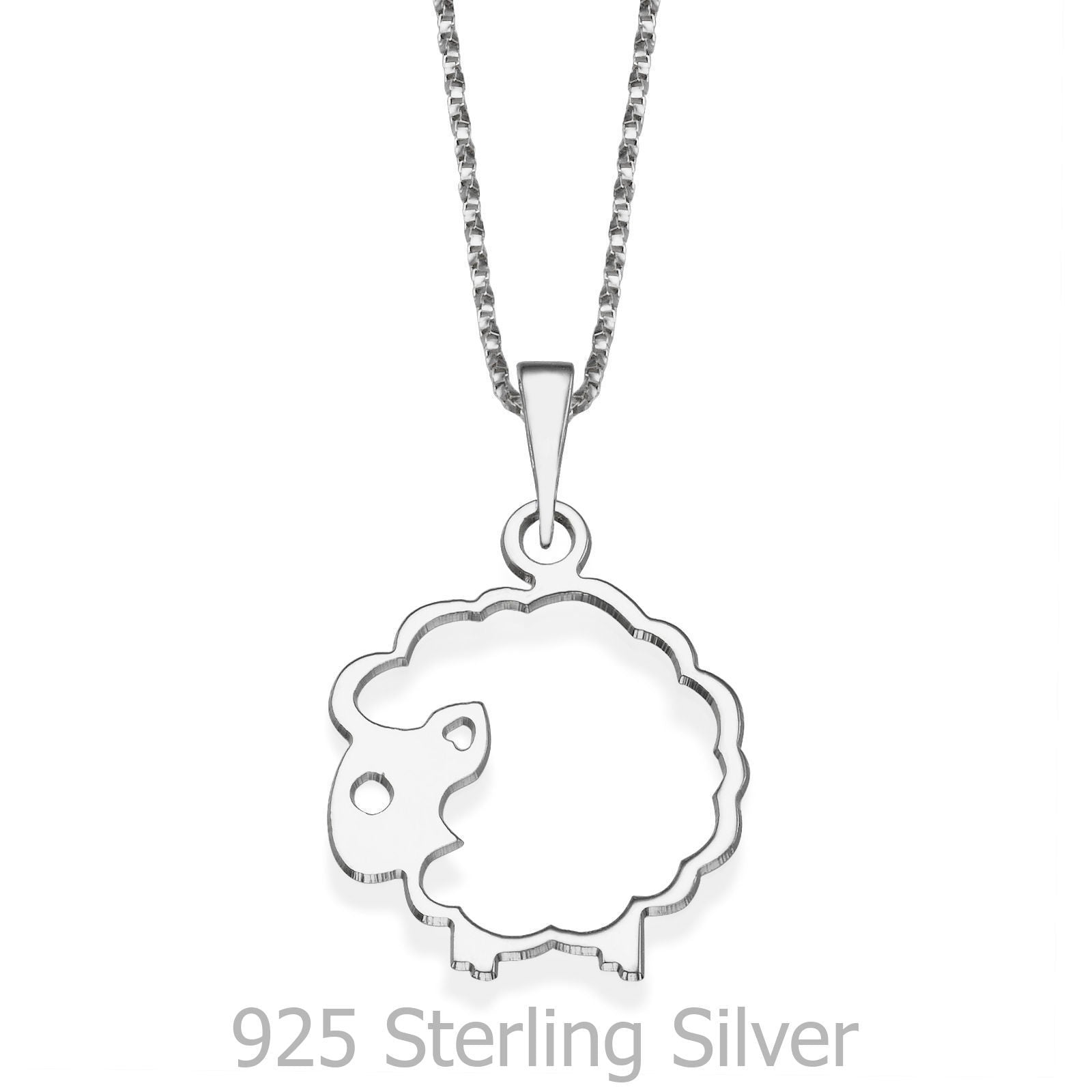 תליון ושרשרת מכסף אמיתי 925  - כבשה טליה תליון ושרשרת מכסף אמיתי 925  - כבשה טליה