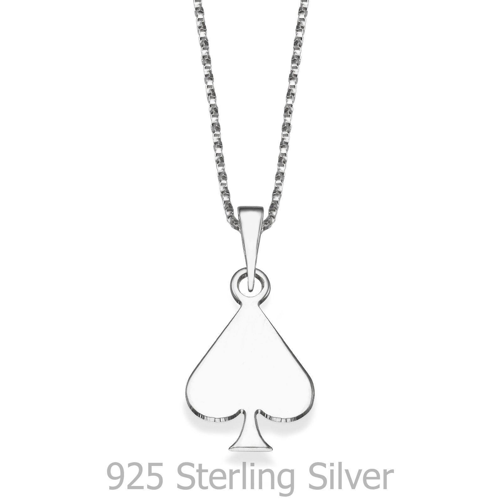 תליון ושרשרת מכסף אמיתי 925  - לב עלה תליון ושרשרת מכסף אמיתי 925  - לב עלה