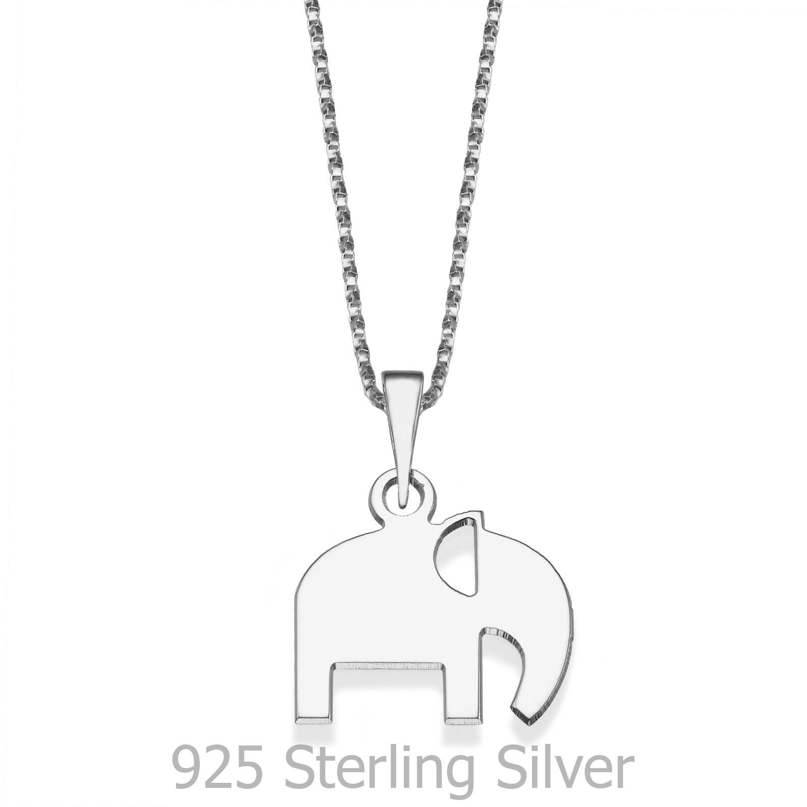 תליון ושרשרת מכסף אמיתי 925  - פיל אלי תליון ושרשרת מכסף אמיתי 925  - פיל אלי