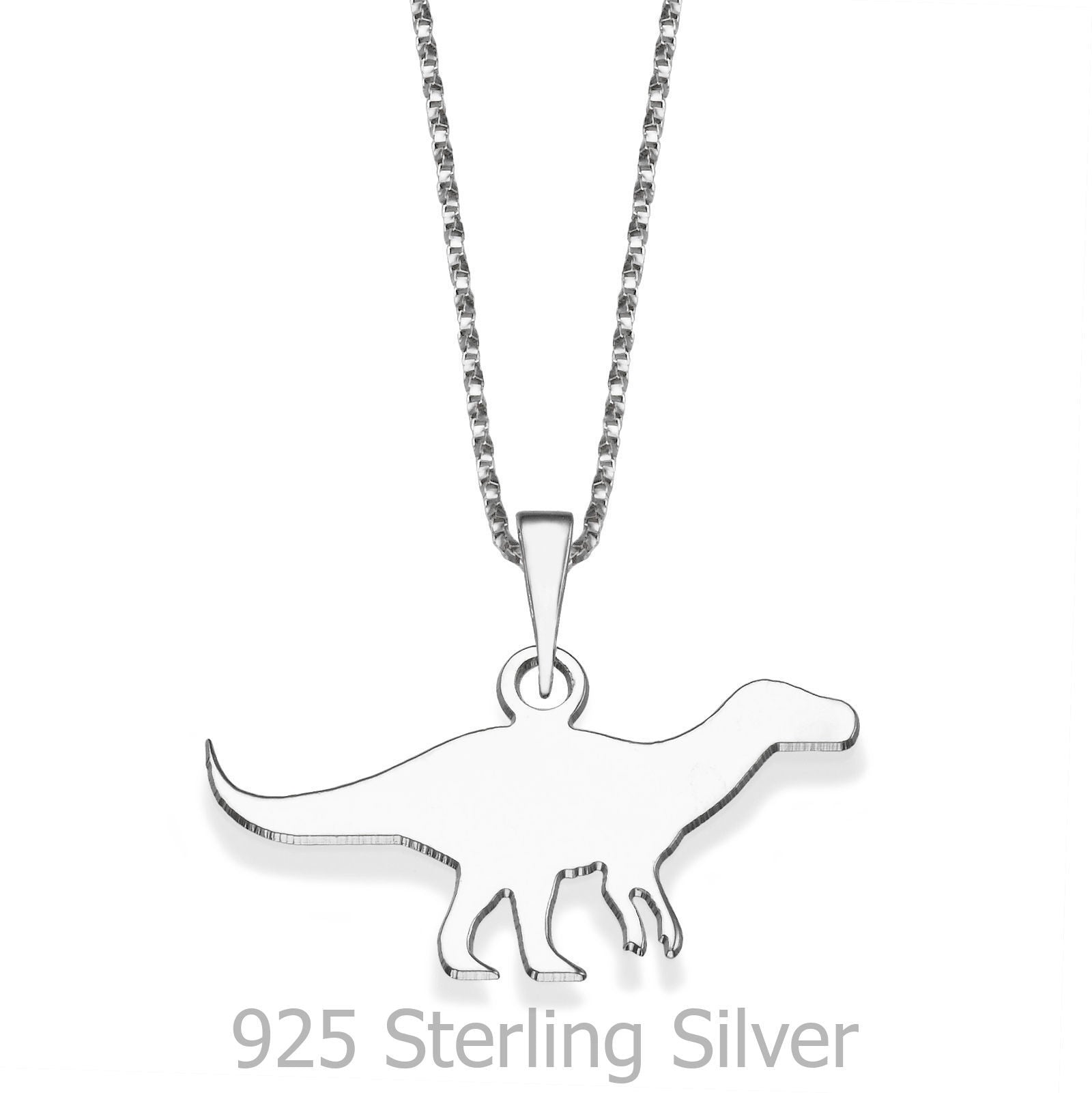 תליון ושרשרת מכסף אמיתי 925  - דינוזאור דינו תליון ושרשרת מכסף אמיתי 925  - דינוזאור דינו