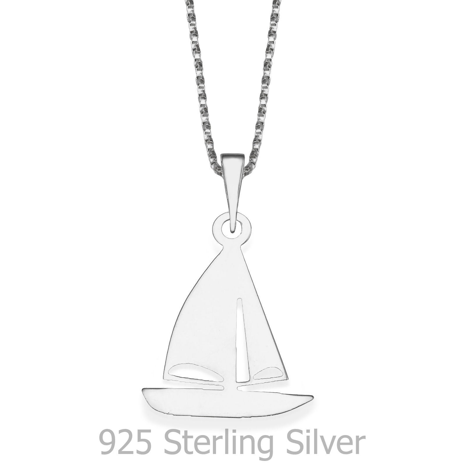 תליון ושרשרת מכסף אמיתי 925  - סירת הזהב תליון ושרשרת מכסף אמיתי 925  - סירת הזהב