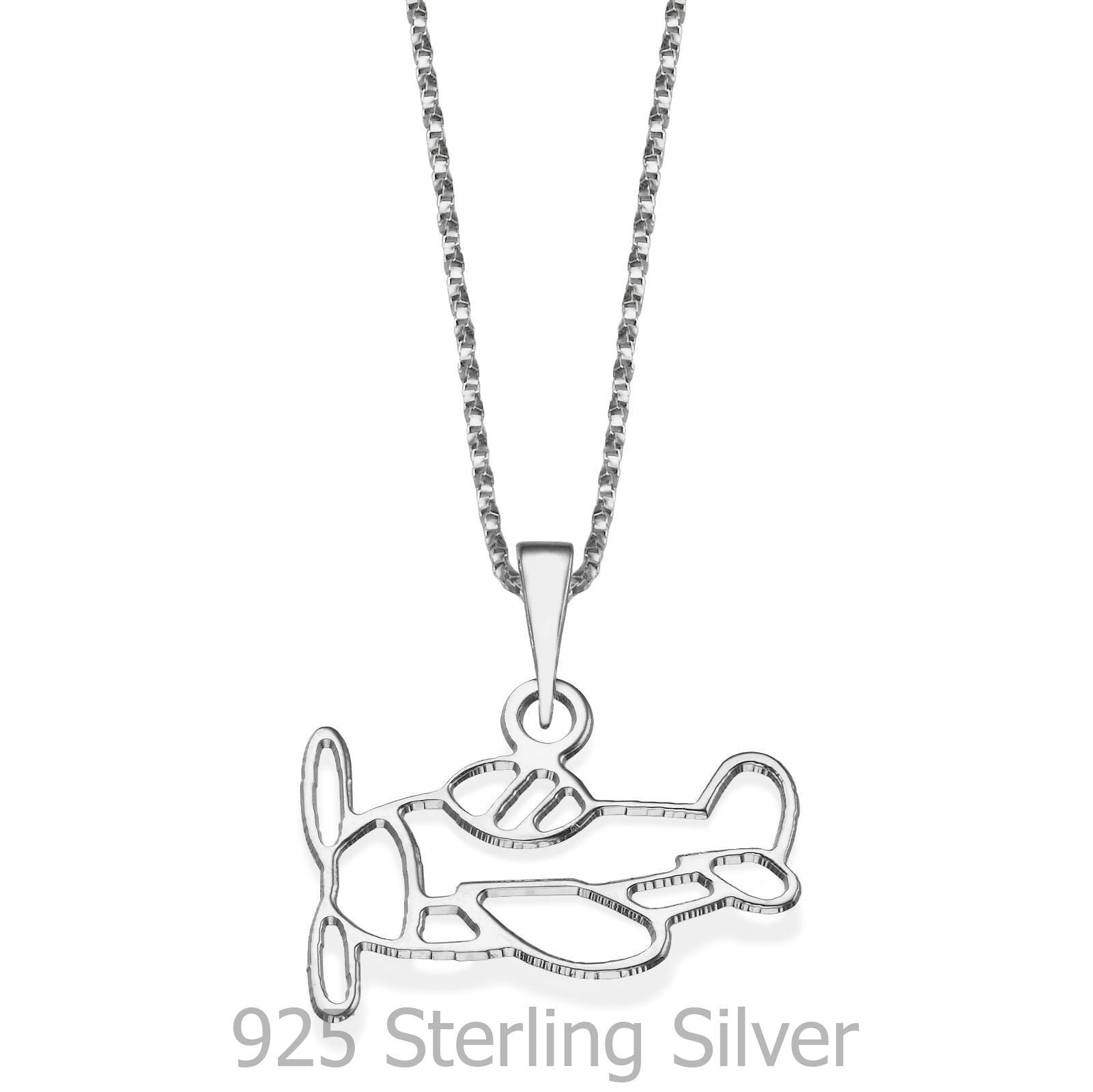 תליון ושרשרת מכסף אמיתי 925  - הליקופטר תליון ושרשרת מכסף אמיתי 925  - הליקופטר