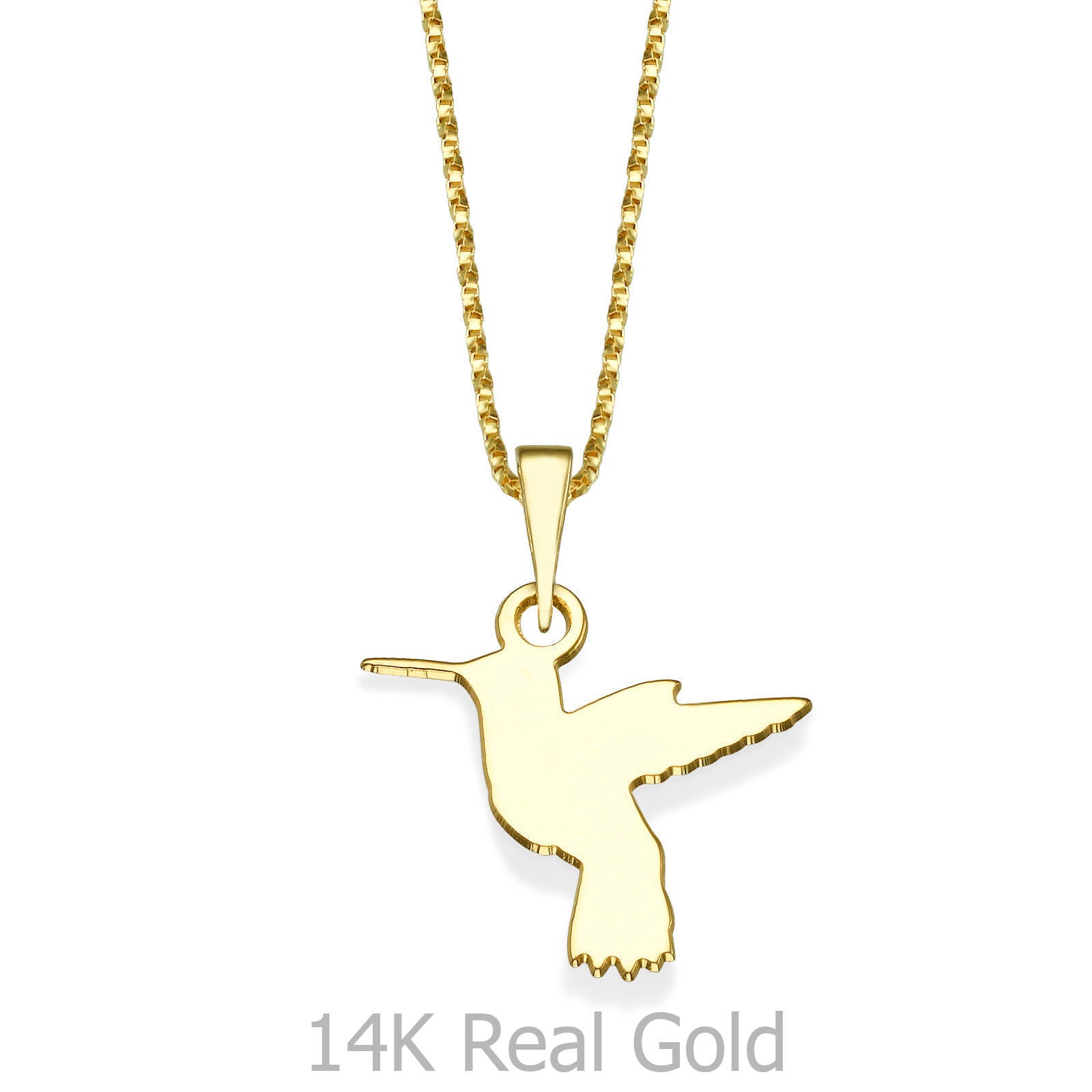 תליון ושרשרת מזהב צהוב 14 קראט - יונק דבש תליון ושרשרת מזהב צהוב 14 קראט - יונק דבש