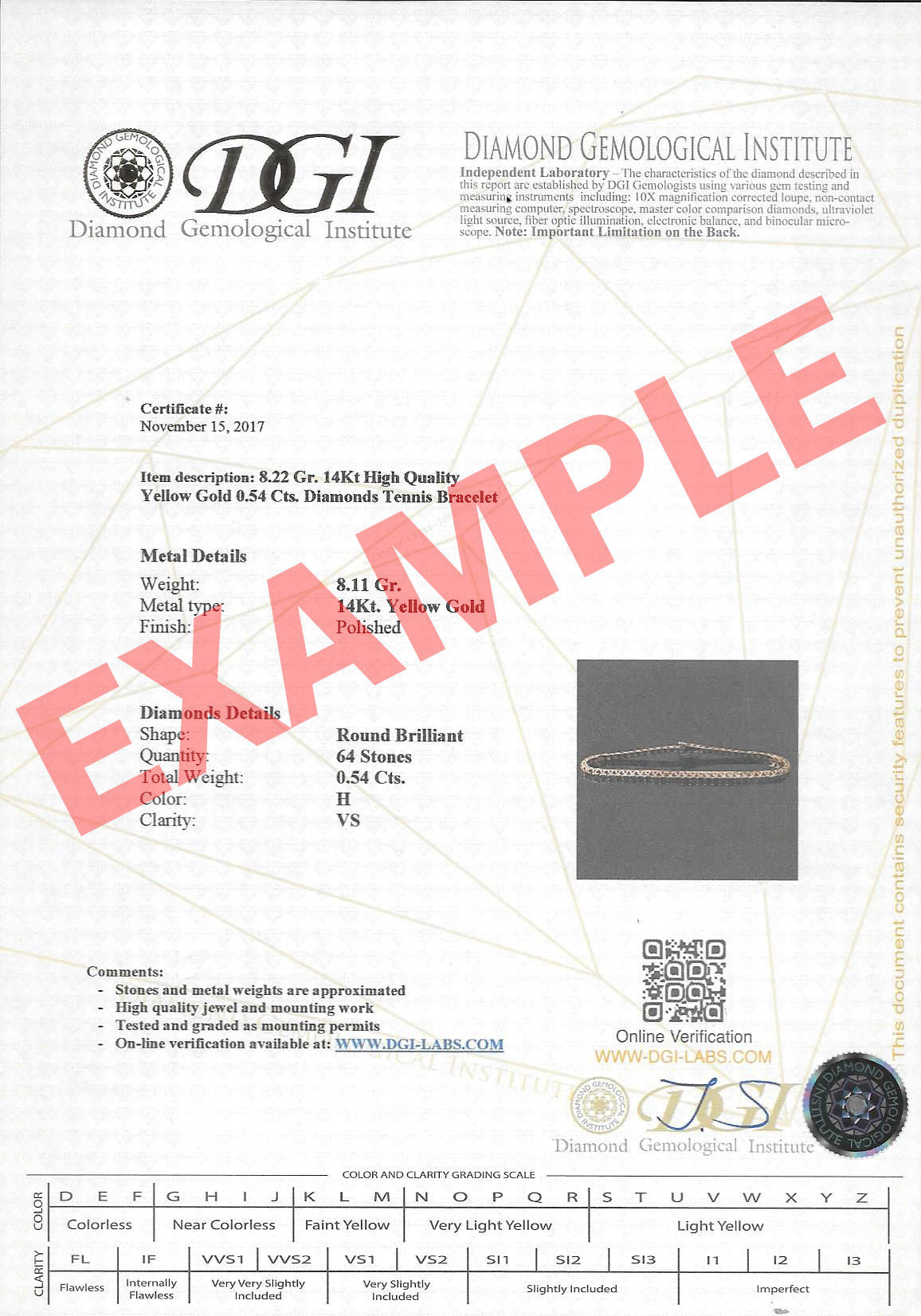 צמיד טניס יהלומים פירמידה מזהב צהוב 14 קראט - קייט צמיד טניס יהלומים פירמידה מזהב צהוב 14 קראט - קייט