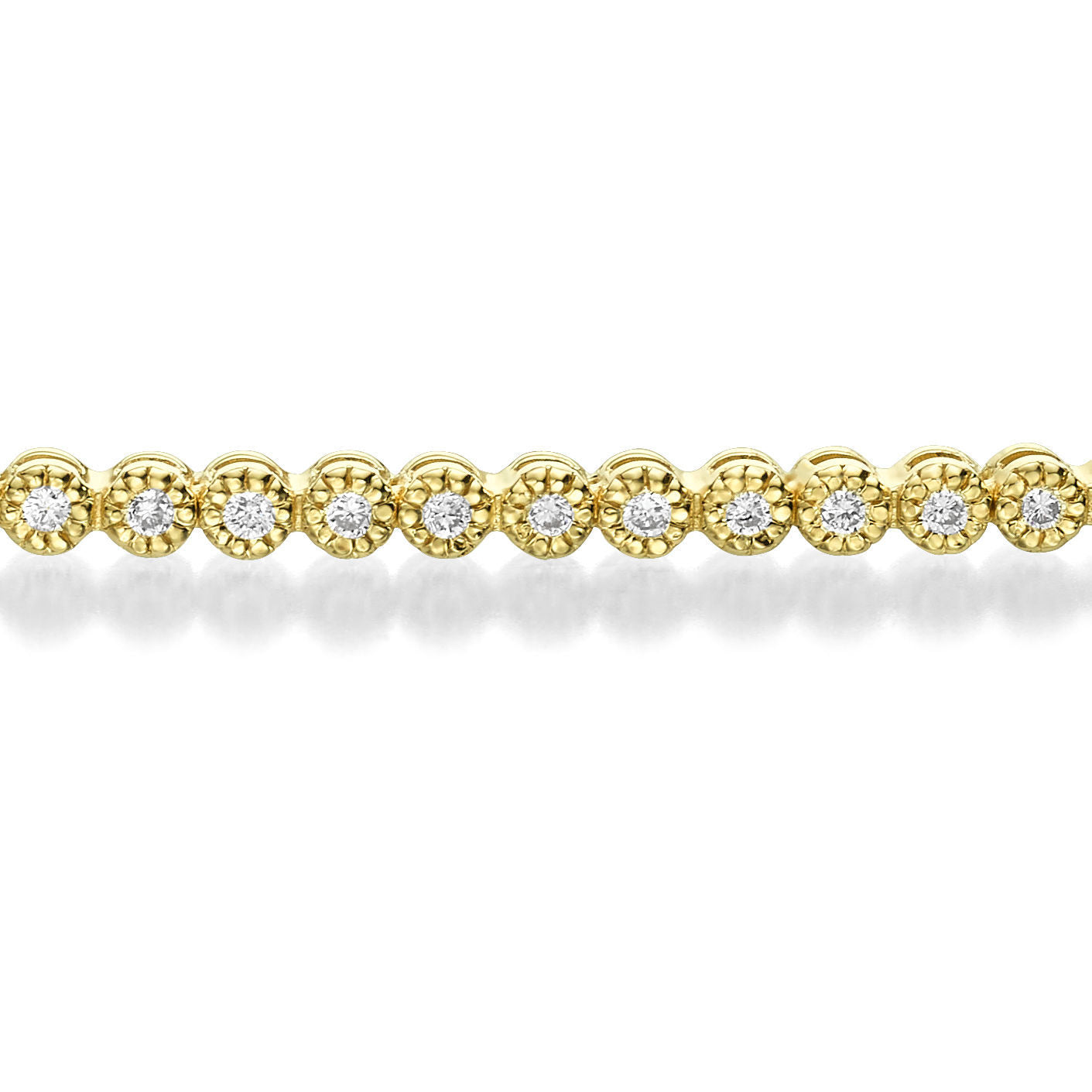 צמיד טניס יהלומים מילנו מזהב צהוב 14 קראט - שרלוט צמיד טניס יהלומים מילנו מזהב צהוב 14 קראט - שרלוט