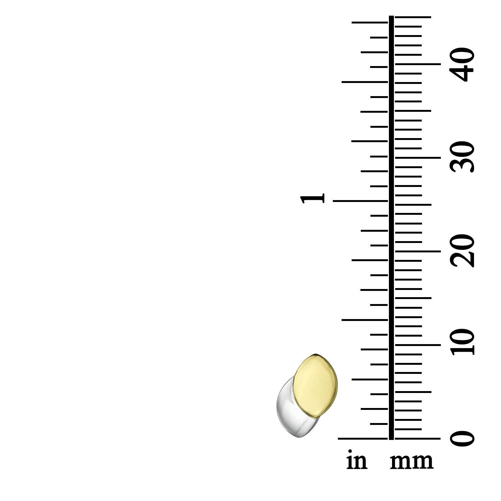 עגילים צמודים מזהב צהוב ולבן 14 קראט - נטיפי הזהב עגילים צמודים מזהב צהוב ולבן 14 קראט - נטיפי הזהב