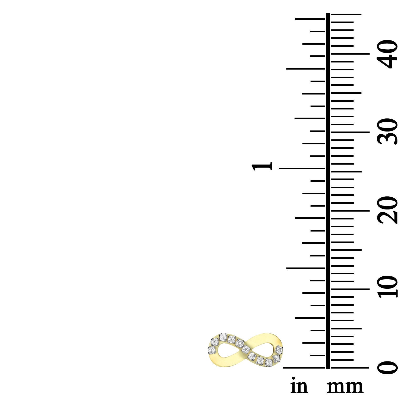 עגילים צמודים מזהב צהוב 14 קראט - זוהר אינסוף עגילים צמודים מזהב צהוב 14 קראט - זוהר אינסוף