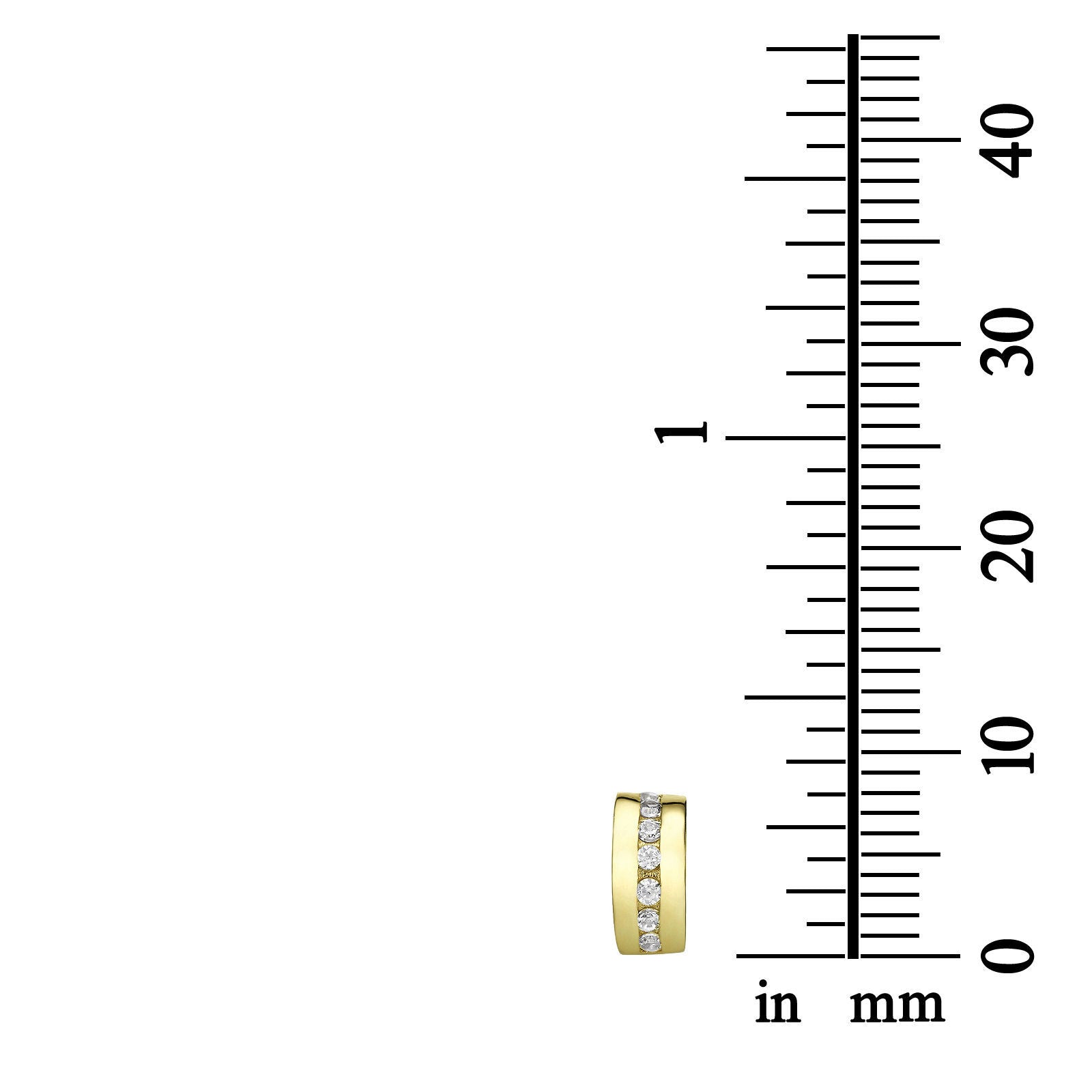 עגילים צמודים מזהב צהוב 14 קראט - מדיסון עגילים צמודים מזהב צהוב 14 קראט - מדיסון