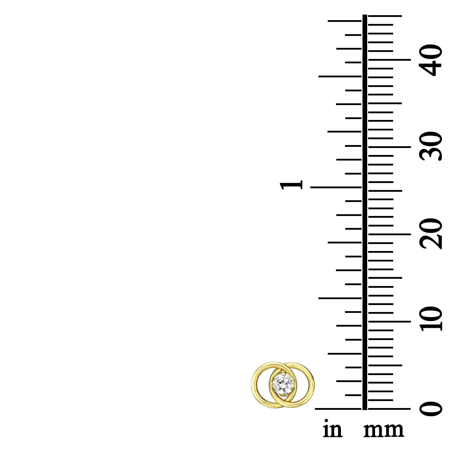 עגילים צמודים מזהב צהוב 14 קראט - יונטד עגילים צמודים מזהב צהוב 14 קראט - יונטד