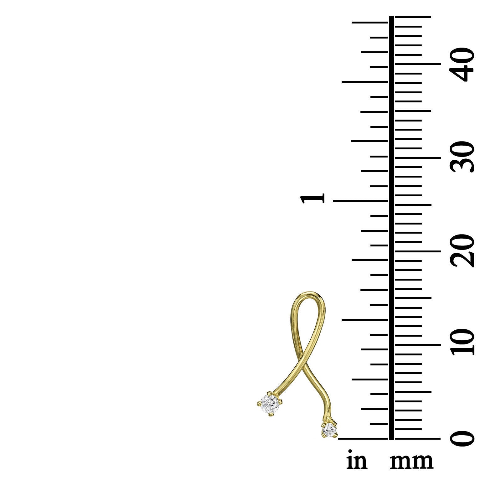 עגילים צמודים מזהב צהוב 14 קראט - קשר הזהב עגילים צמודים מזהב צהוב 14 קראט - קשר הזהב