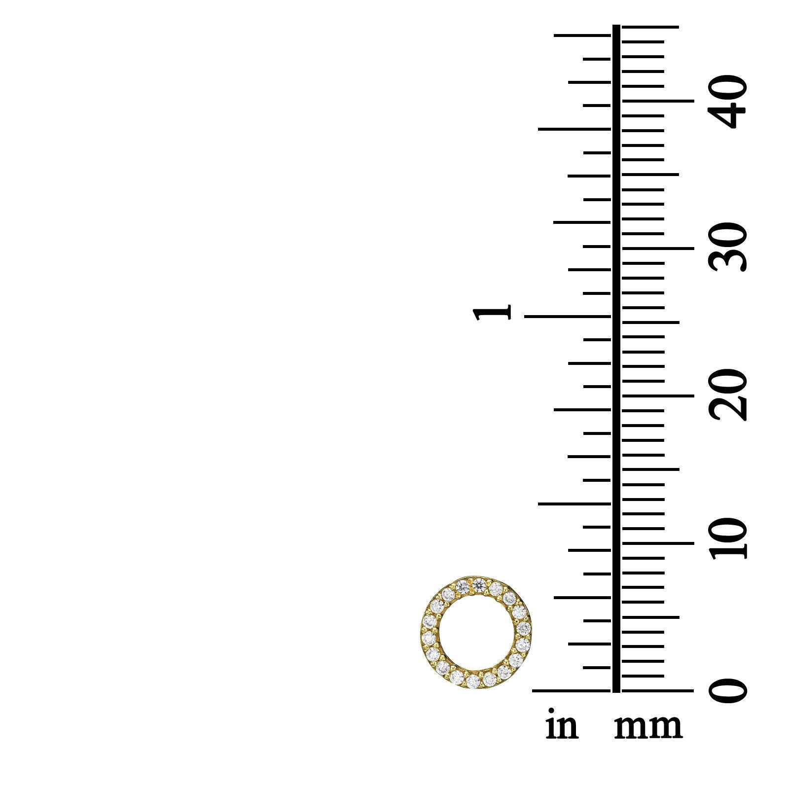 עגילים צמודים מזהב צהוב 14 קראט - עיגולי שמחה עגילים צמודים מזהב צהוב 14 קראט - עיגולי שמחה