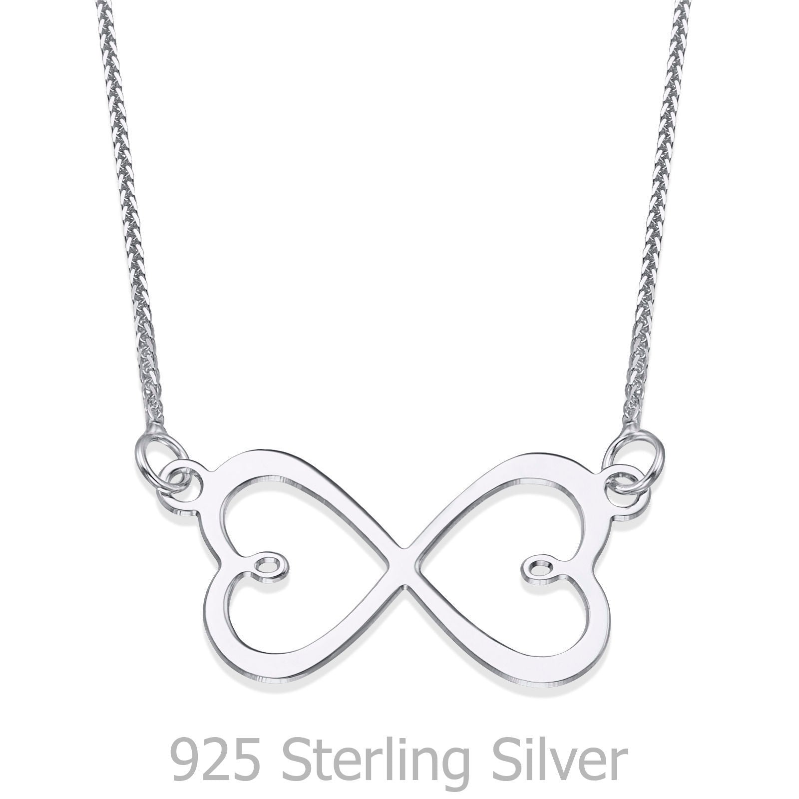 תליון ושרשרת מכסף אמיתי 925 - אינסוף אהבה תליון ושרשרת מכסף אמיתי 925 - אינסוף אהבה