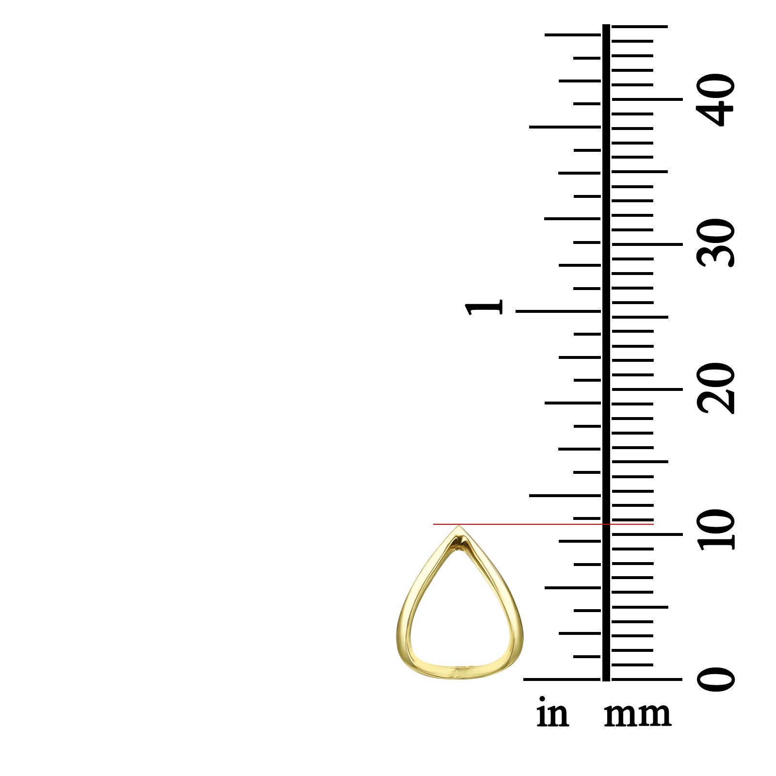עגילים צמודים מזהב צהוב 14 קראט - טיפה חובקת עגילים צמודים מזהב צהוב 14 קראט - טיפה חובקת
