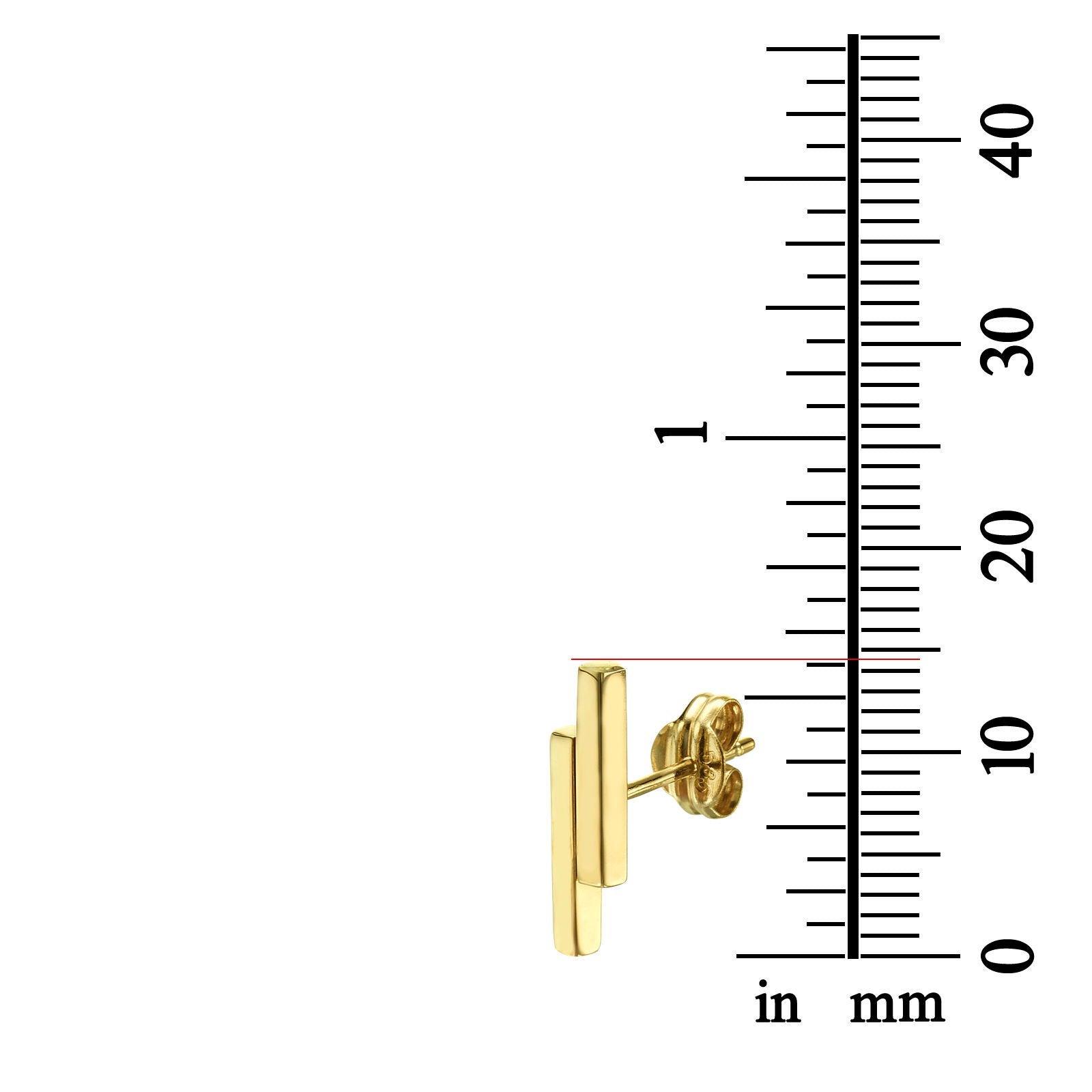 עגילים צמודים מזהב לבן 14 קראט - בדידי זהב עגילים צמודים מזהב לבן 14 קראט - בדידי זהב