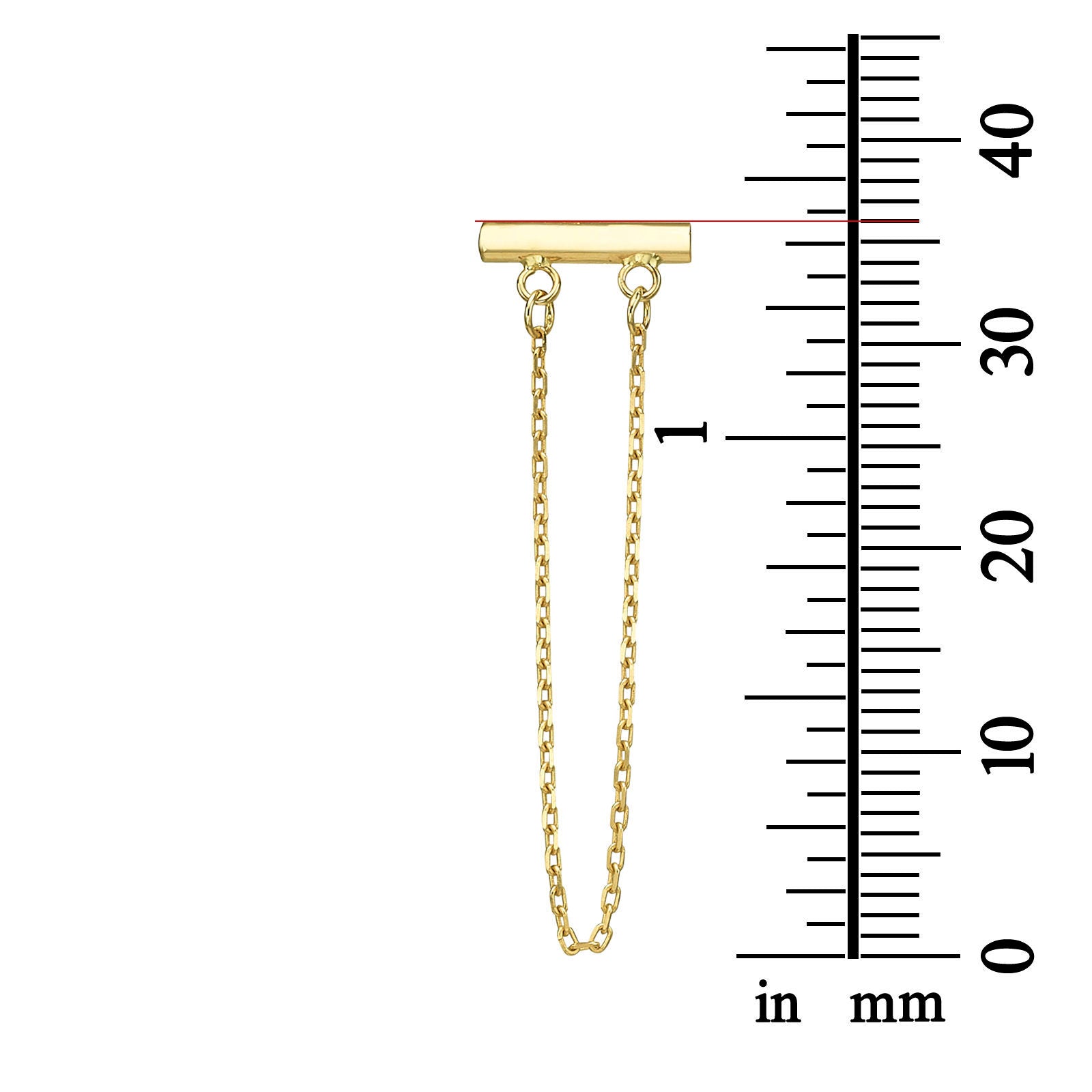 עגילים צמודים ארוכים מזהב לבן 14 קראט - מושכות הזהב עגילים צמודים ארוכים מזהב לבן 14 קראט - מושכות הזהב