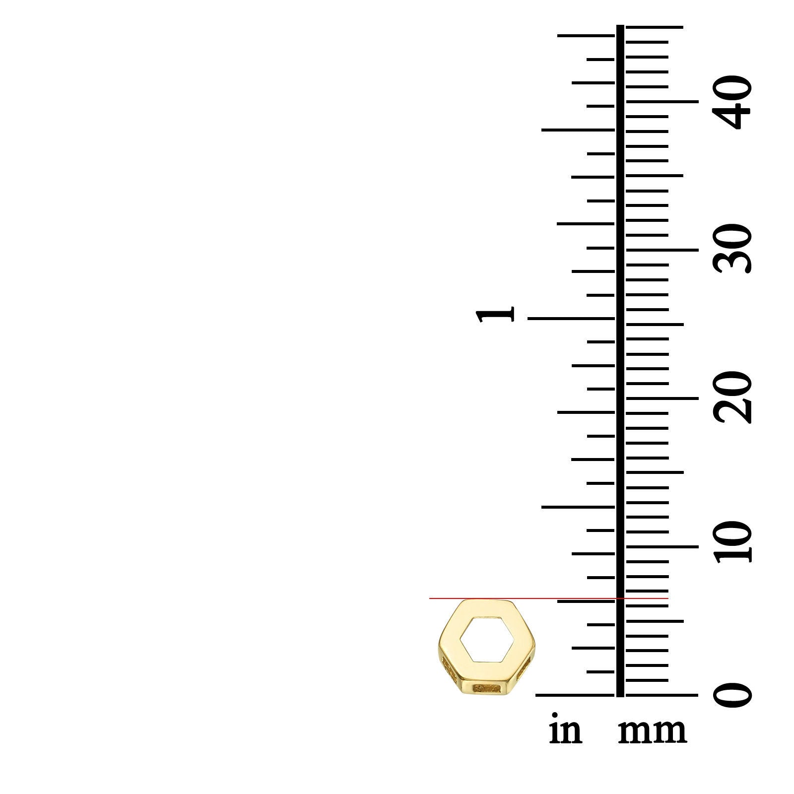 תליון ושרשרת מזהב לבן 14 קראט - הקסגון תליון ושרשרת מזהב לבן 14 קראט - הקסגון